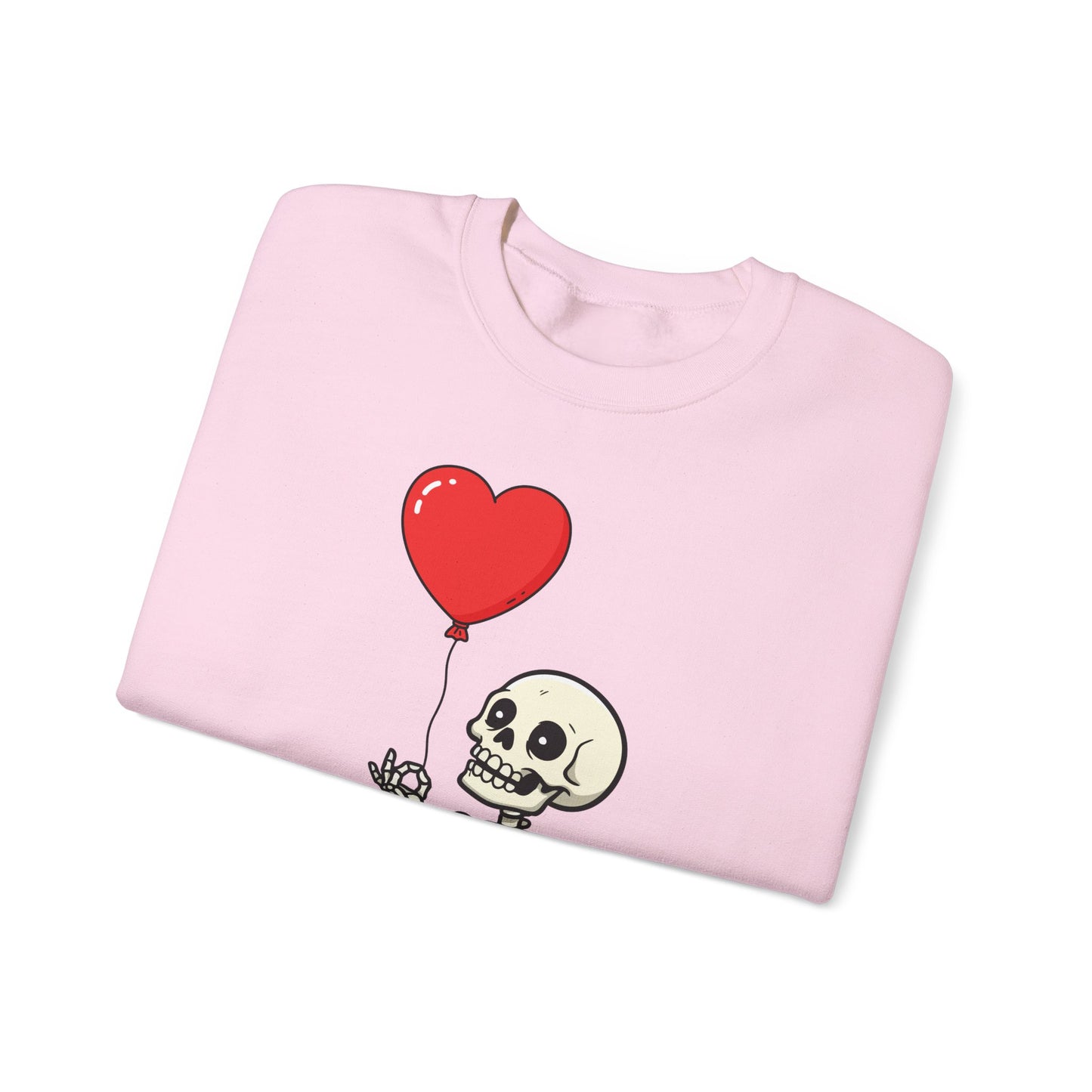 Heart Balloon Skeleton Unisex Heavy Blend™ Crewneck Sweatshirt