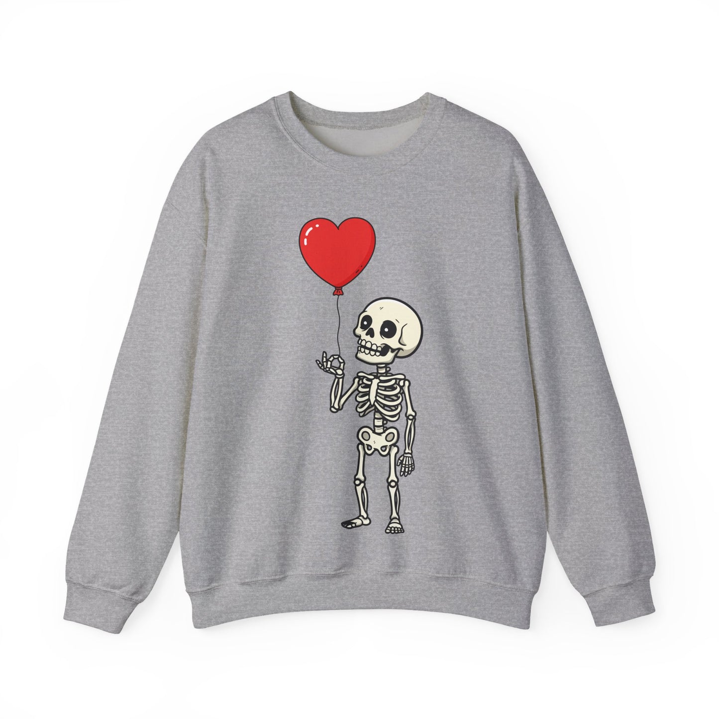 Heart Balloon Skeleton Unisex Heavy Blend™ Crewneck Sweatshirt