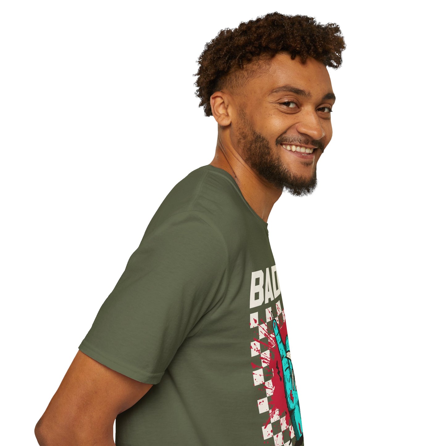 Bad to the Bone Rock On Zombie Unisex Softstyle T-Shirt
