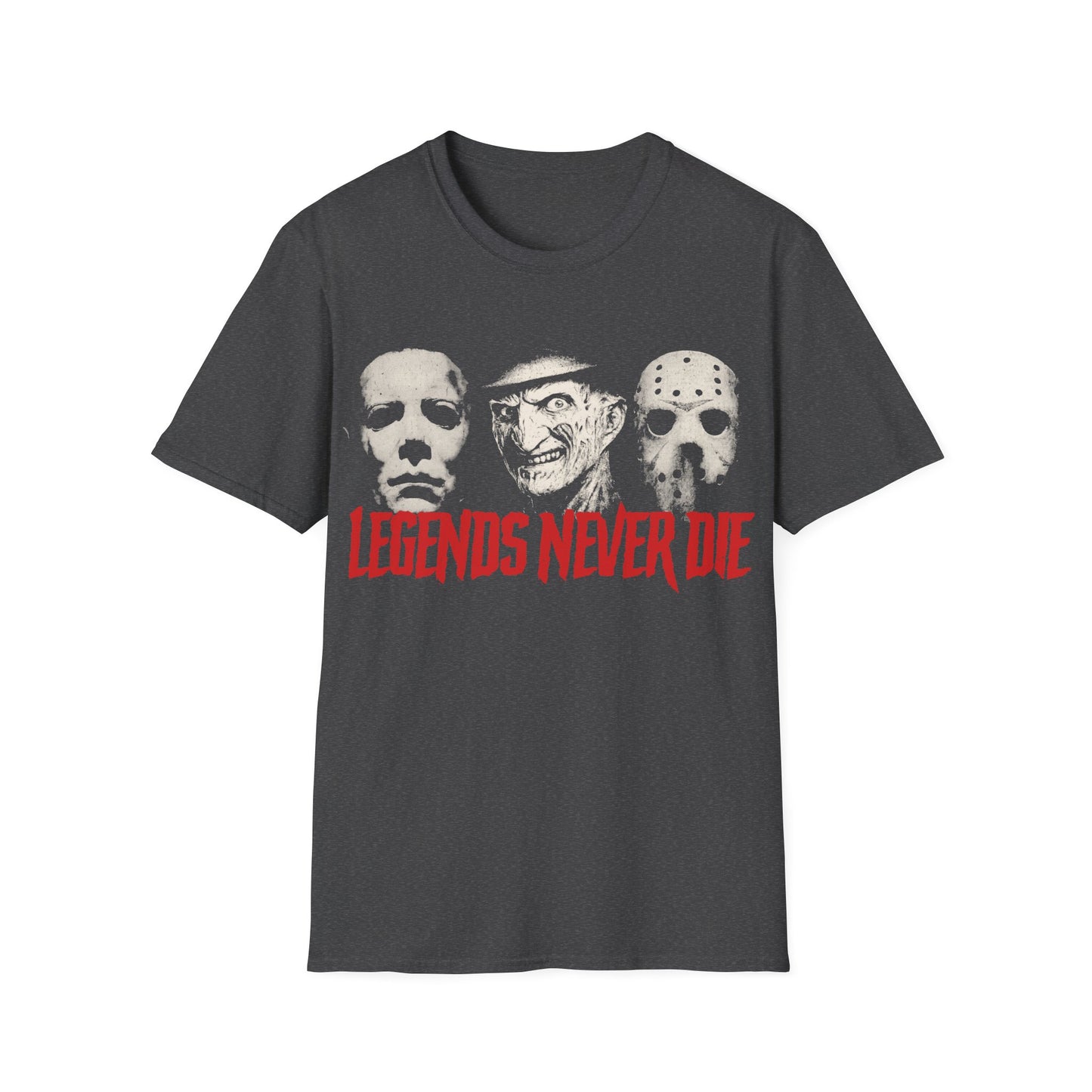 Horror Icons Legends NEVER Die Unisex Softstyle T-Shirt