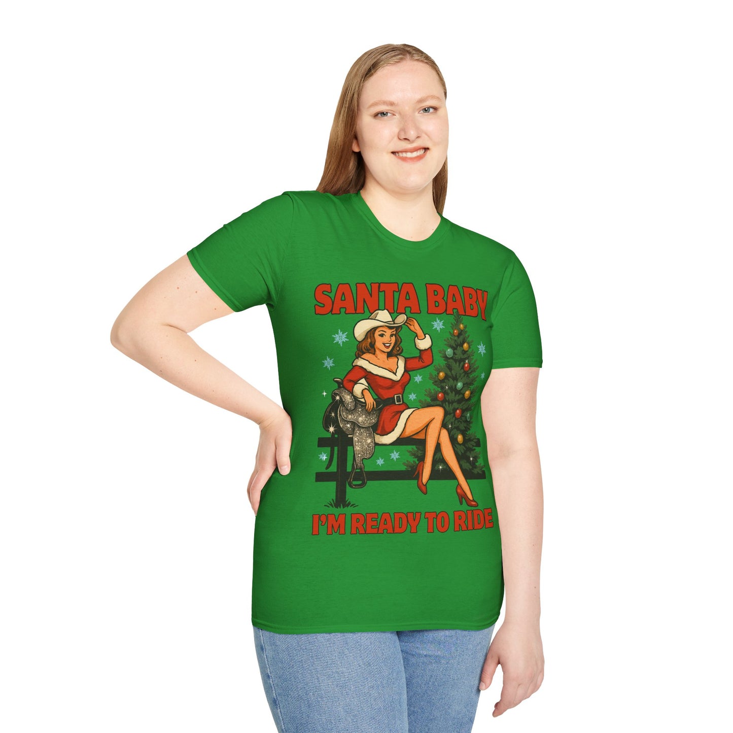 Santa Baby Ready To Ride Unisex Softstyle T-Shirt