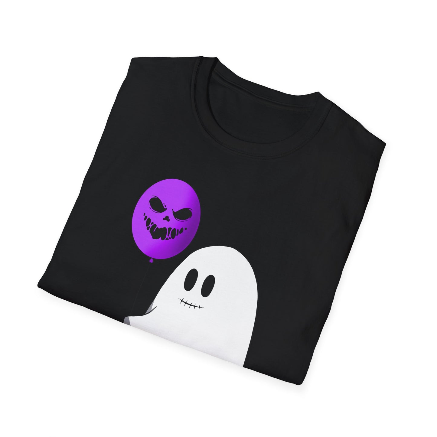Halloween Balloon Ghost Unisex Softstyle T-Shirt