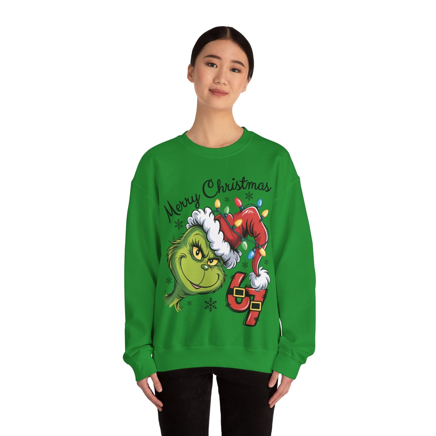 Grinch 6 7 Six Seven Unisex Heavy Blend™ Crewneck Sweatshirt