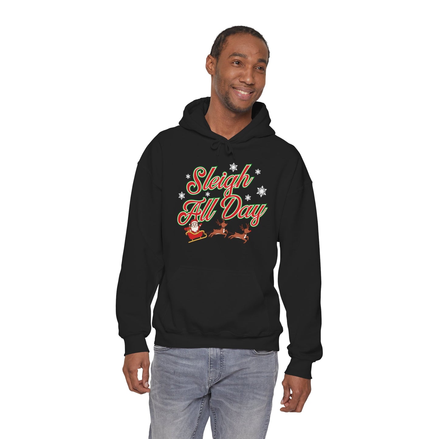 Sleigh All Day Santa Unisex Heavy Blend™ Hooded Sweatshirt