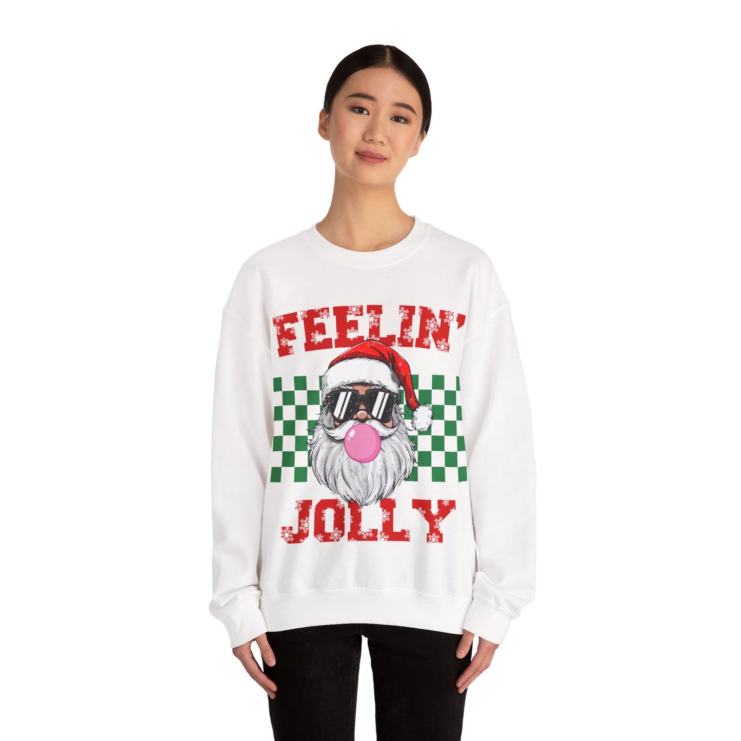 Santa Feelin' Jolly Unisex Heavy Blend™ Crewneck Sweatshirt