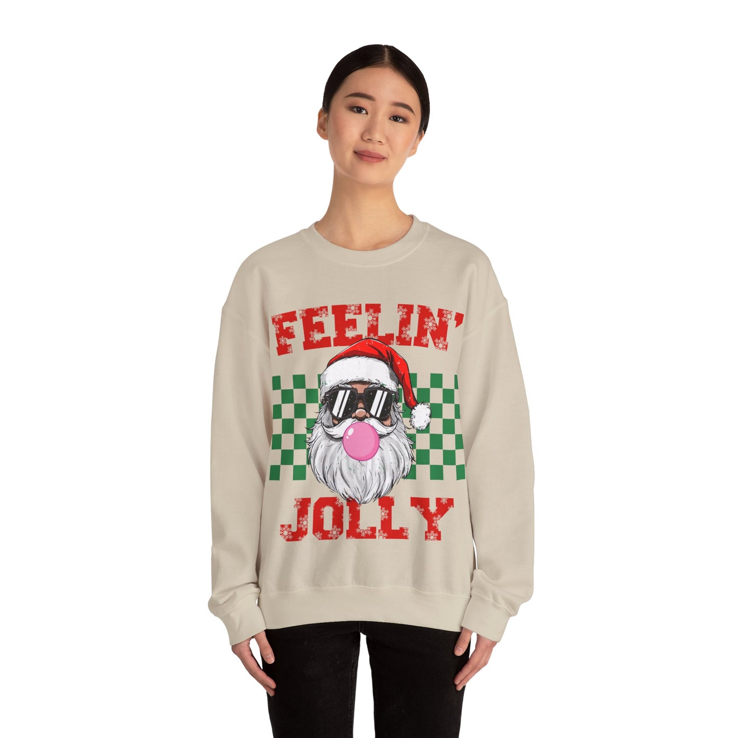 Santa Feelin' Jolly Unisex Heavy Blend™ Crewneck Sweatshirt