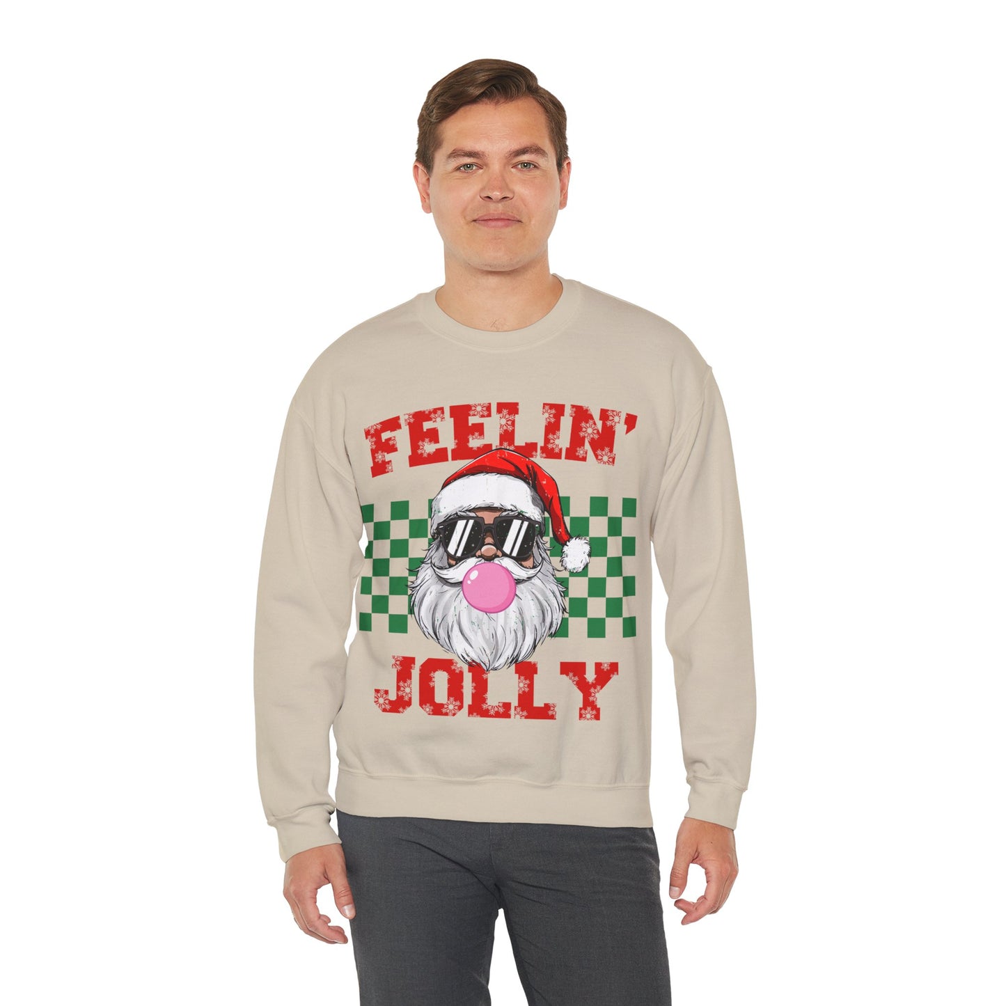 Santa Feelin' Jolly Unisex Heavy Blend™ Crewneck Sweatshirt