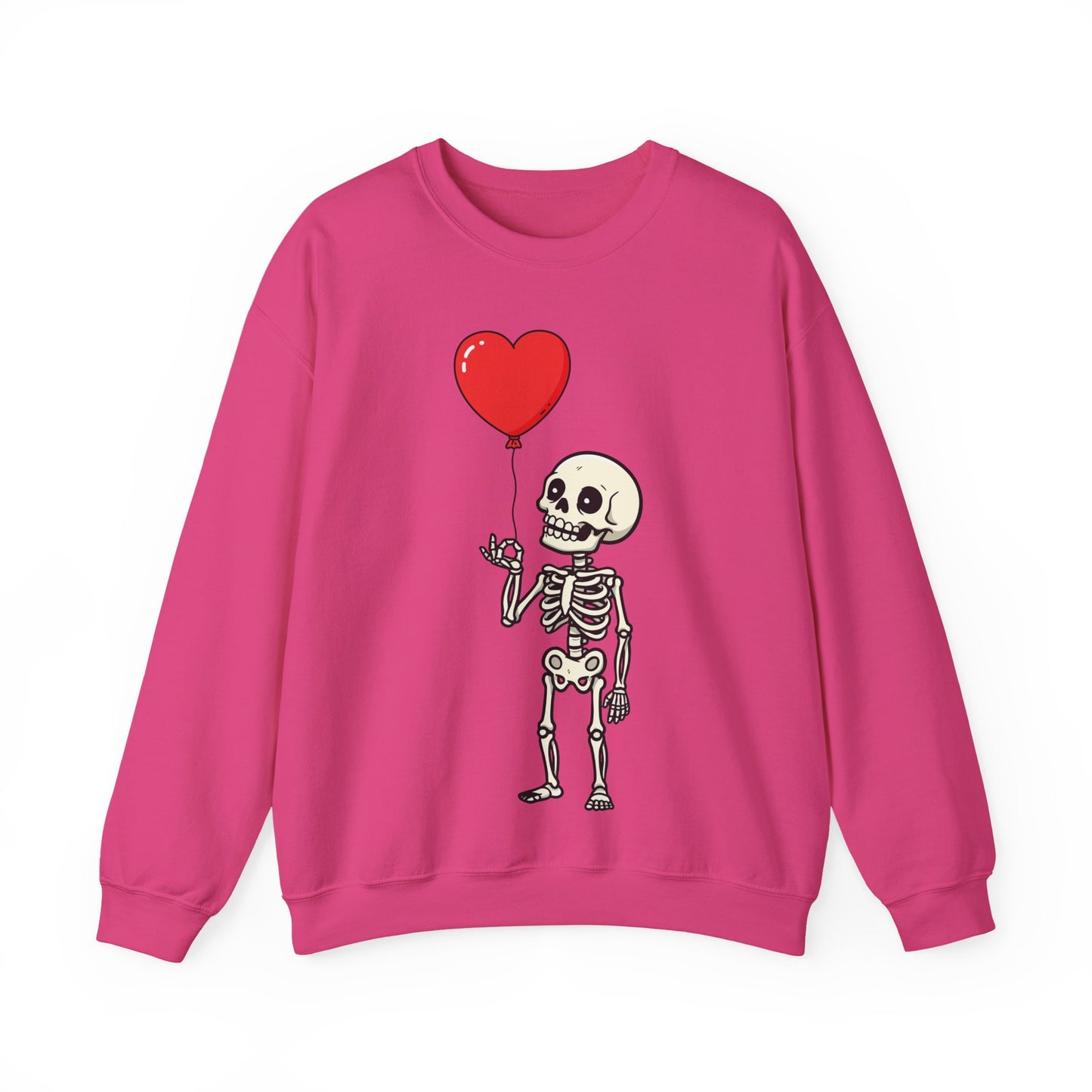 Heart Balloon Skeleton Unisex Heavy Blend™ Crewneck Sweatshirt