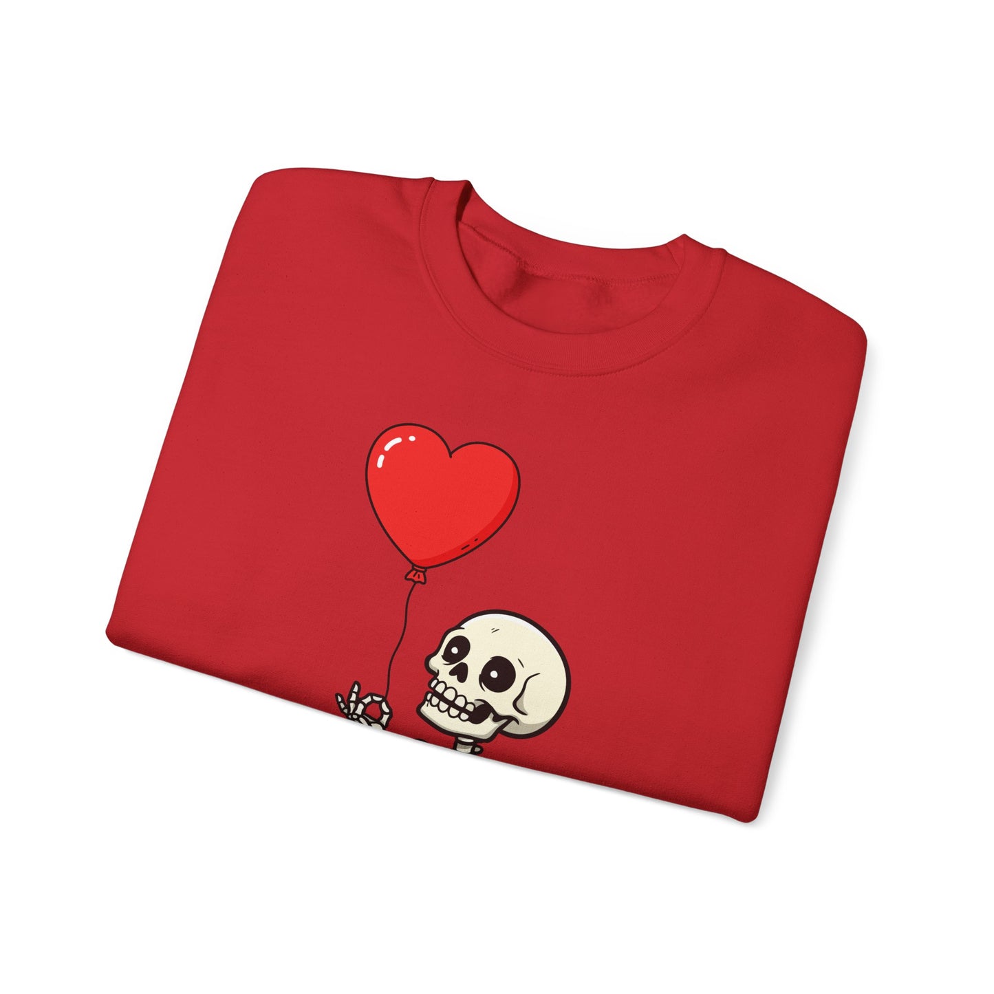Heart Balloon Skeleton Unisex Heavy Blend™ Crewneck Sweatshirt