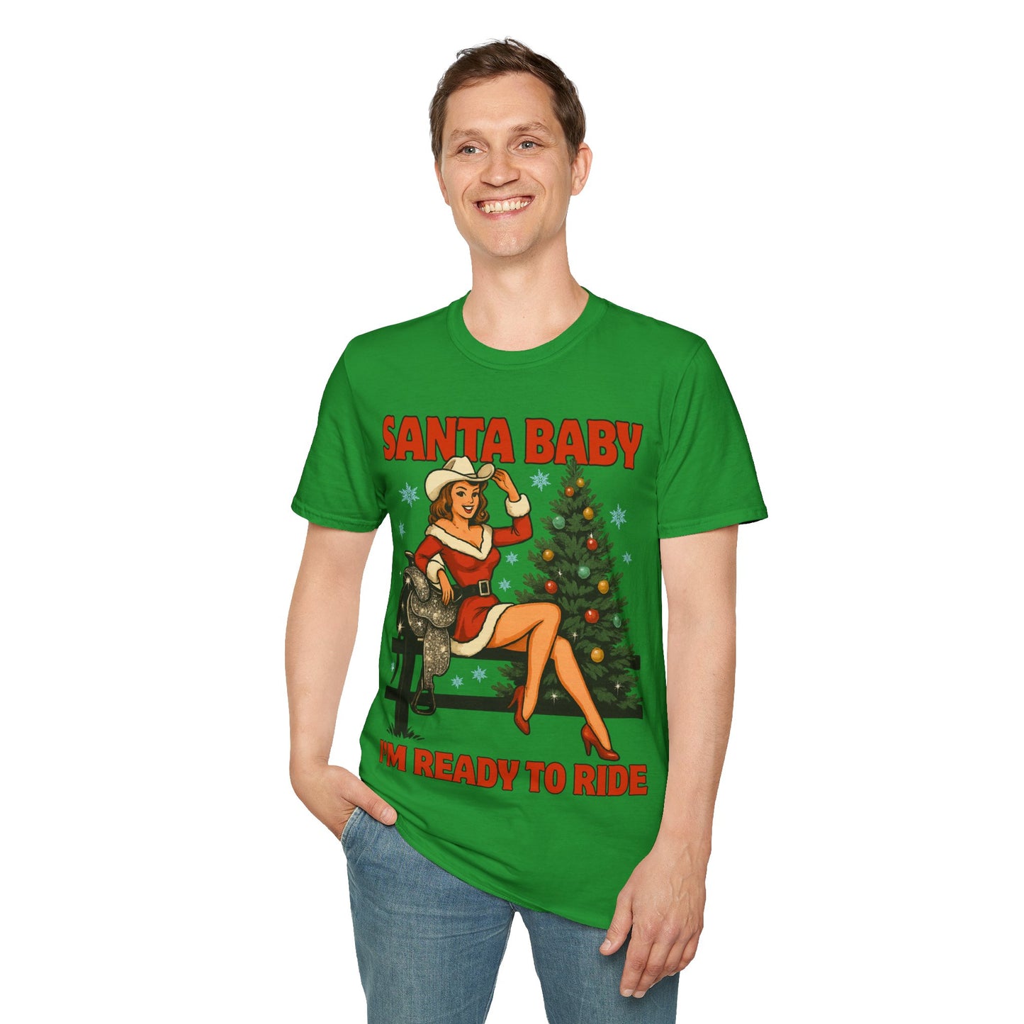 Santa Baby Ready To Ride Unisex Softstyle T-Shirt