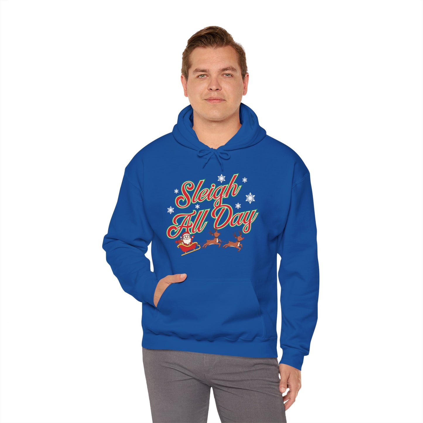 Sleigh All Day Santa Unisex Heavy Blend™ Hooded Sweatshirt