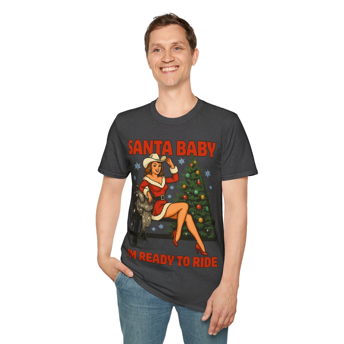 Santa Baby Ready To Ride Unisex Softstyle T-Shirt