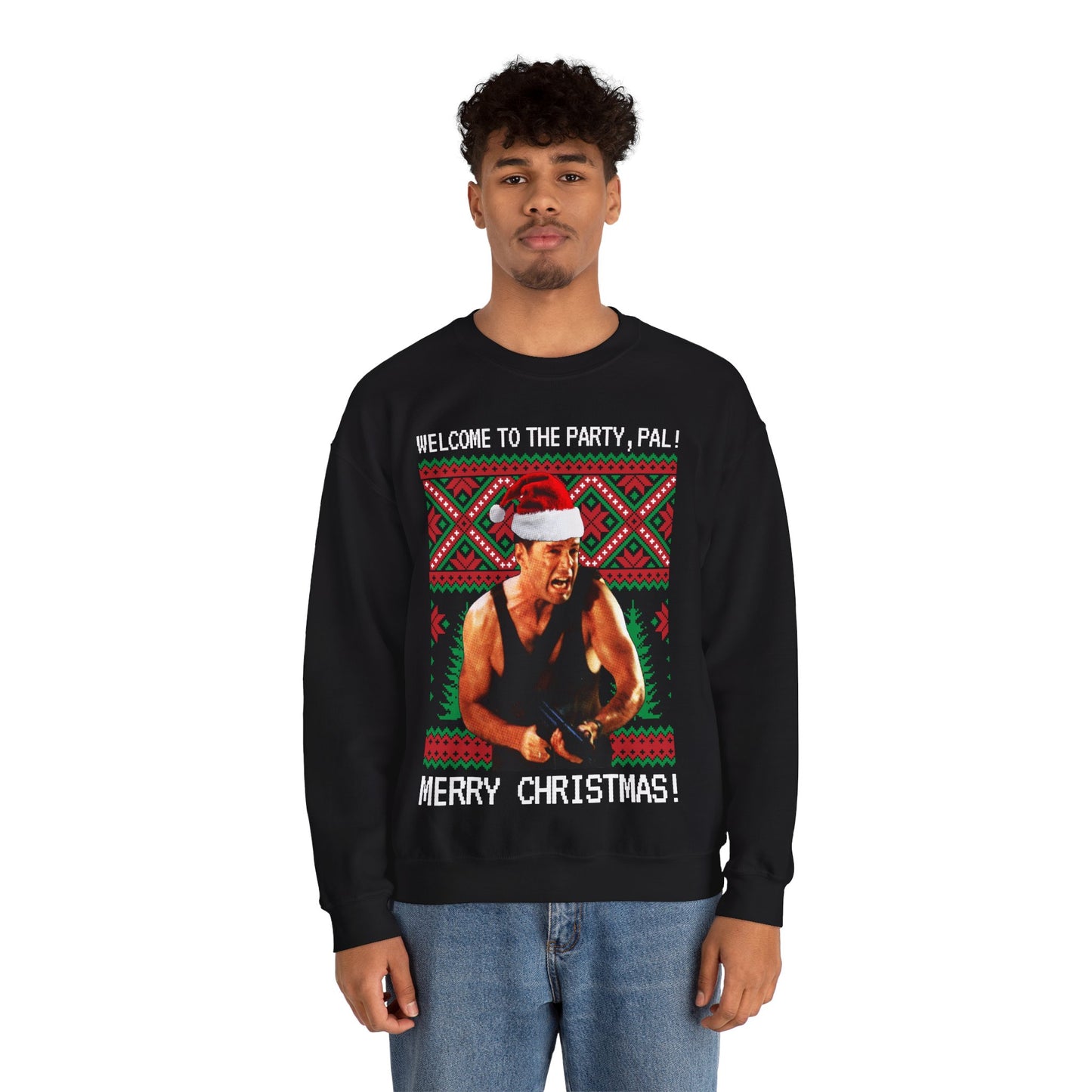 Merry Christmas McClane Unisex Heavy Blend™ Crewneck Sweatshirt
