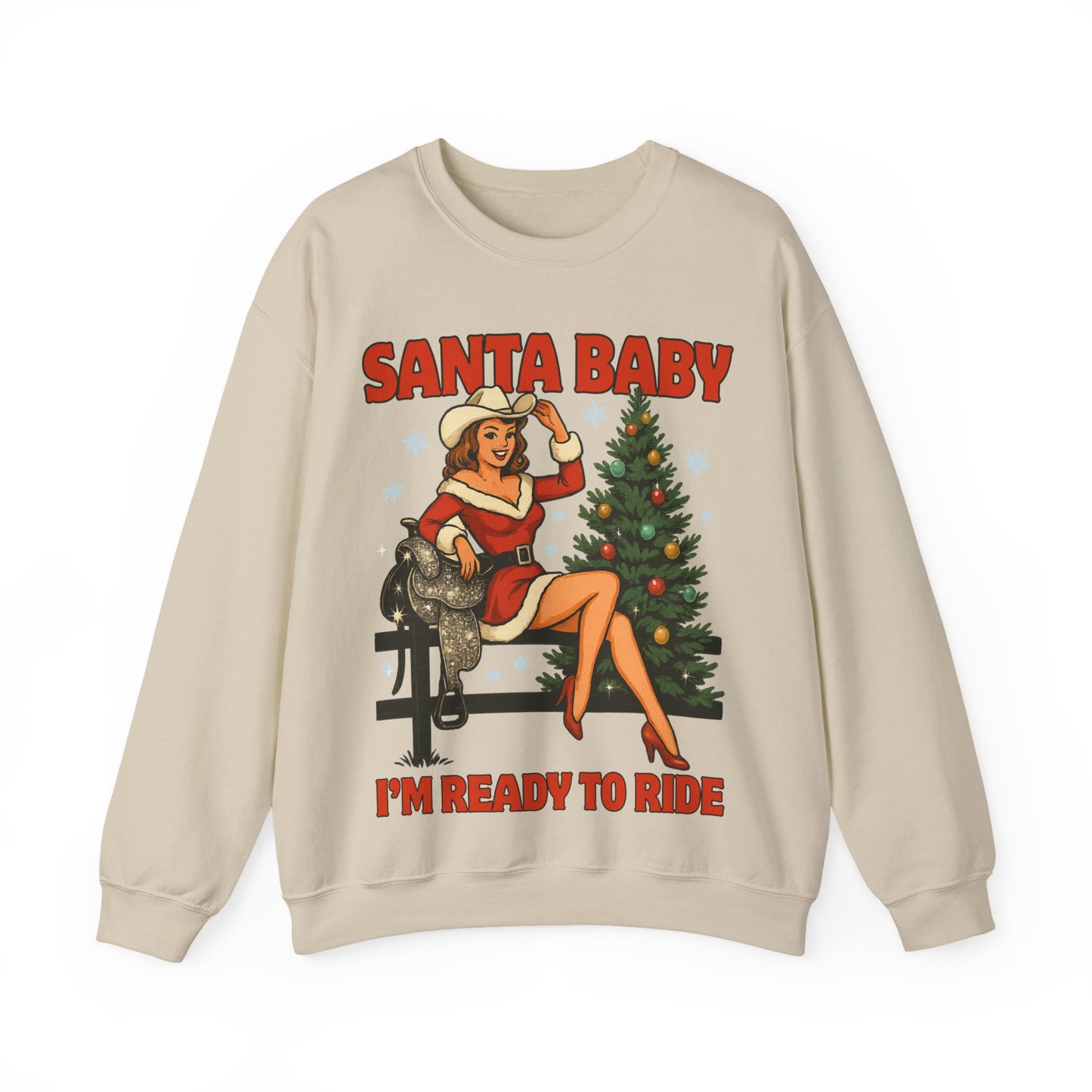 Santa Baby Ready To Ride Unisex Heavy Blend™ Crewneck Sweatshirt