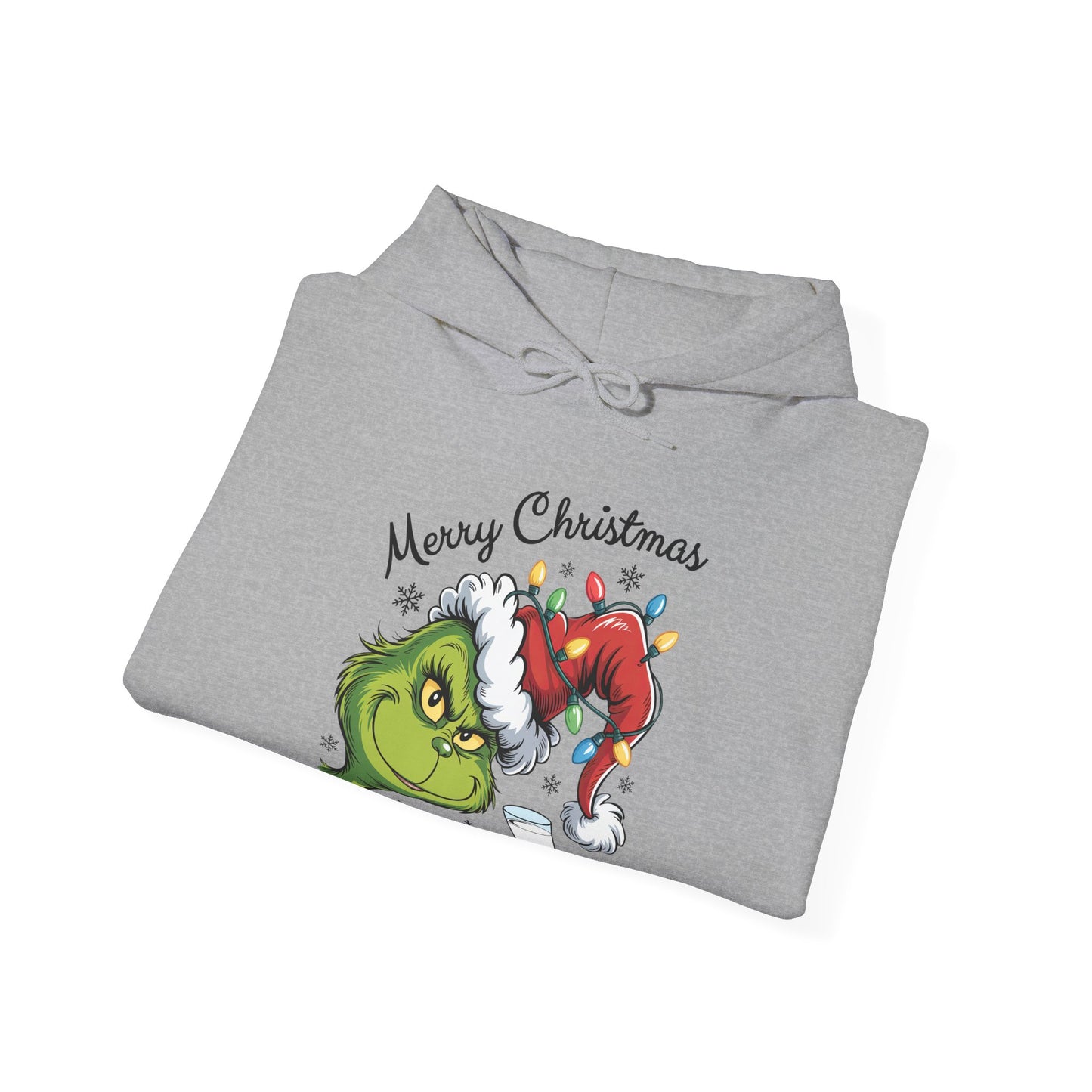 Christmas Grinch Milk & Cookies Unisex Heavy Blend™ Hooded Sweatshirt