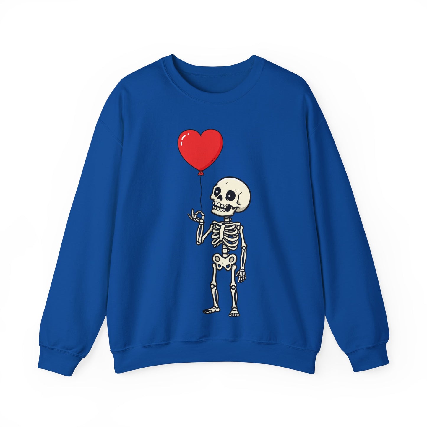 Heart Balloon Skeleton Unisex Heavy Blend™ Crewneck Sweatshirt