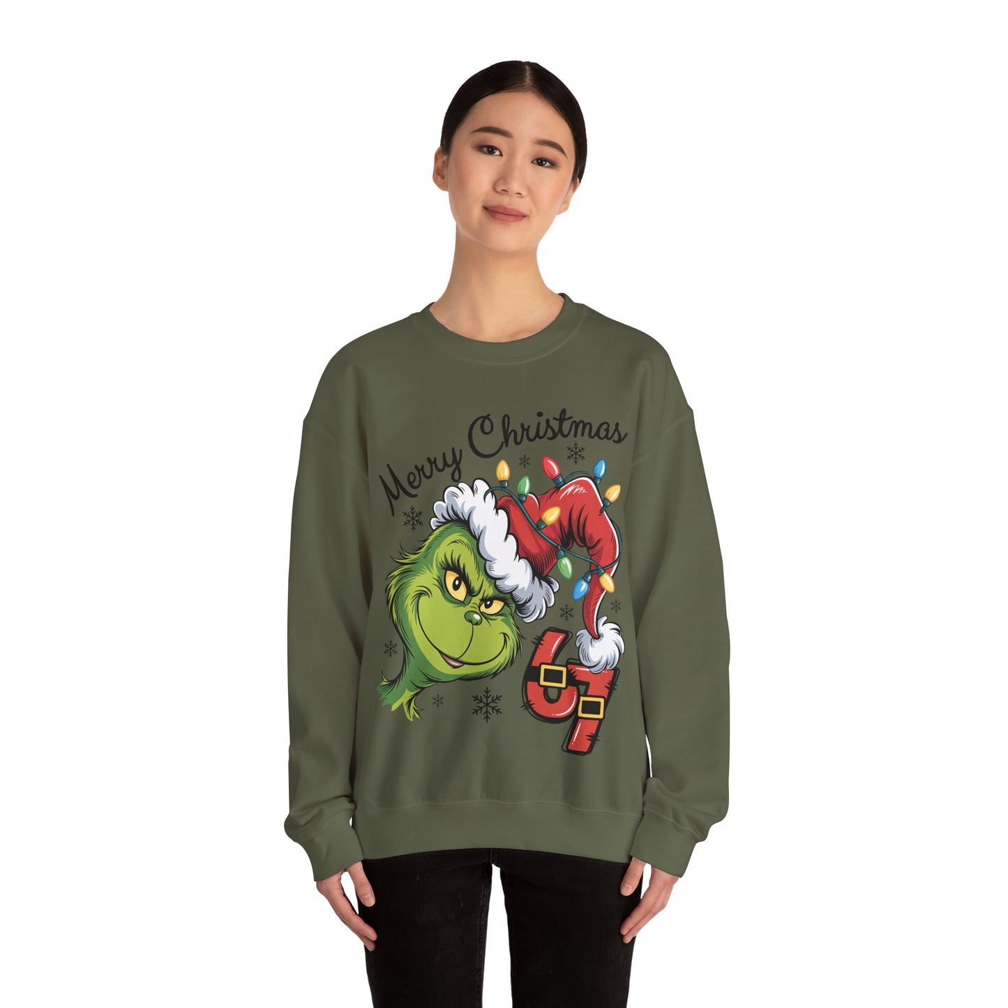 Grinch 6 7 Six Seven Unisex Heavy Blend™ Crewneck Sweatshirt