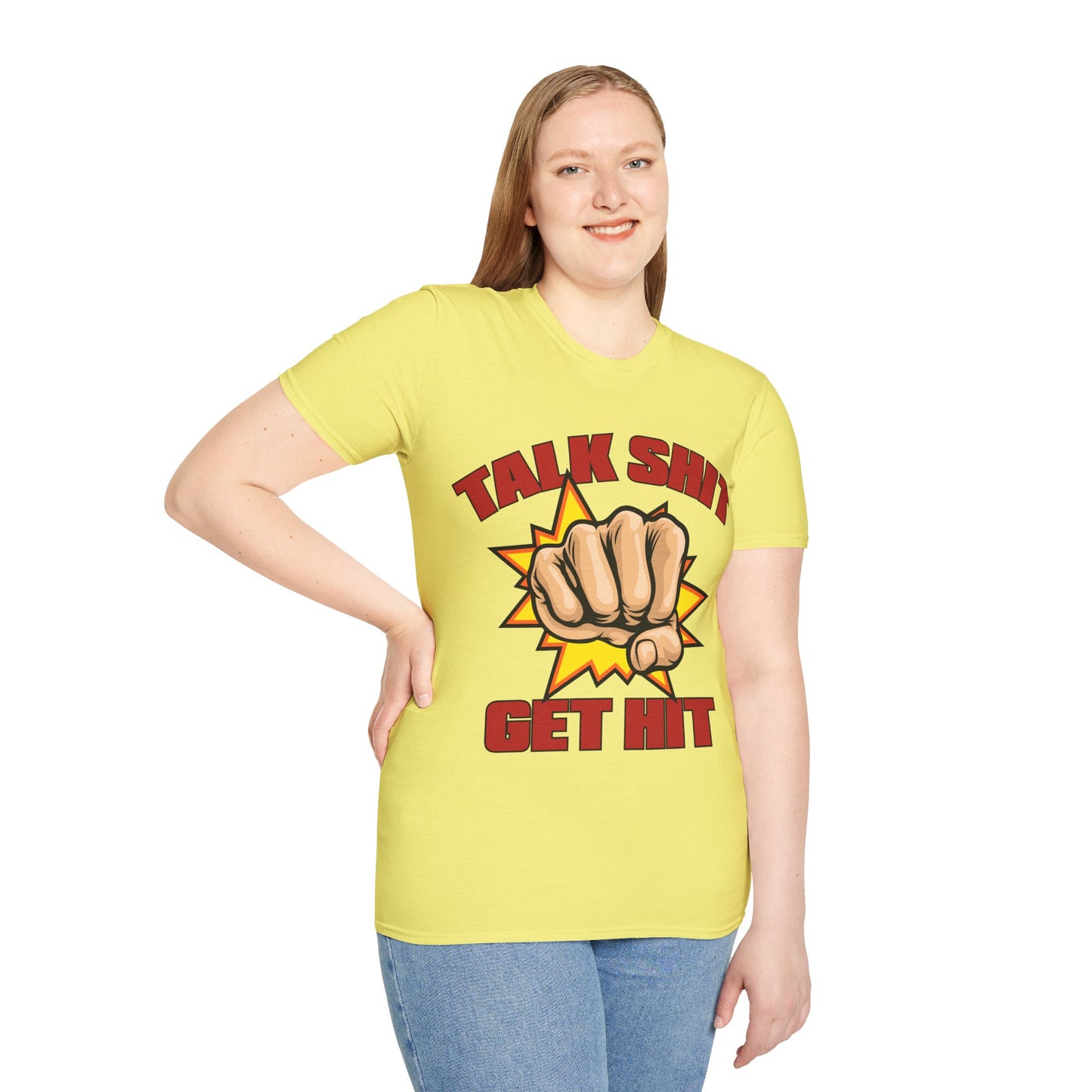 Talk Shit Get Hit Unisex Softstyle T-Shirt