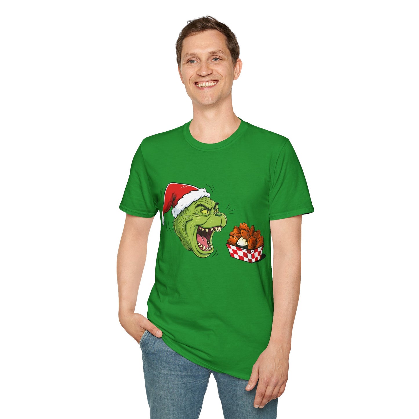 Grinch Buffalo Wings Unisex Softstyle T-Shirt