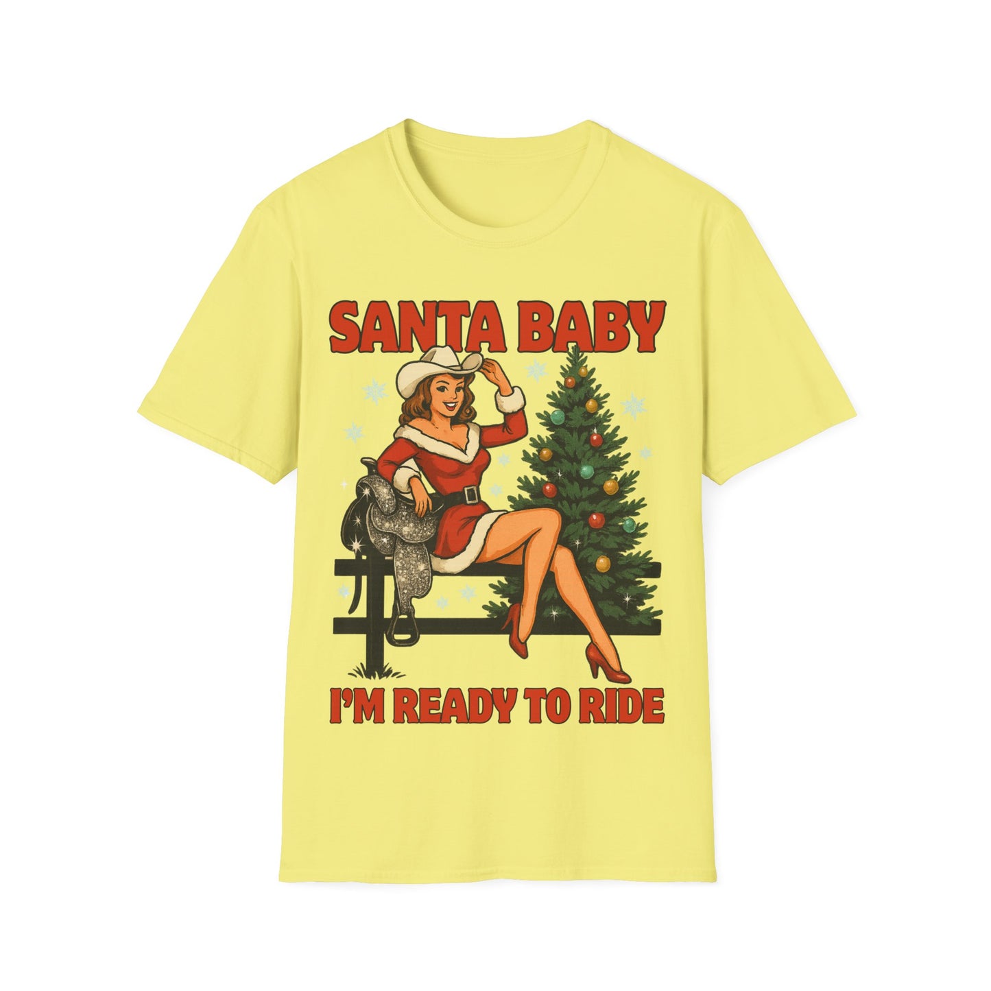 Santa Baby Ready To Ride Unisex Softstyle T-Shirt