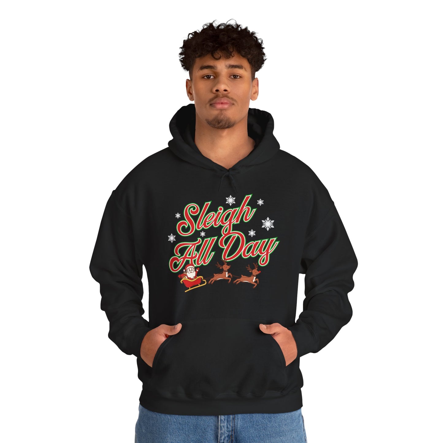 Sleigh All Day Santa Unisex Heavy Blend™ Hooded Sweatshirt