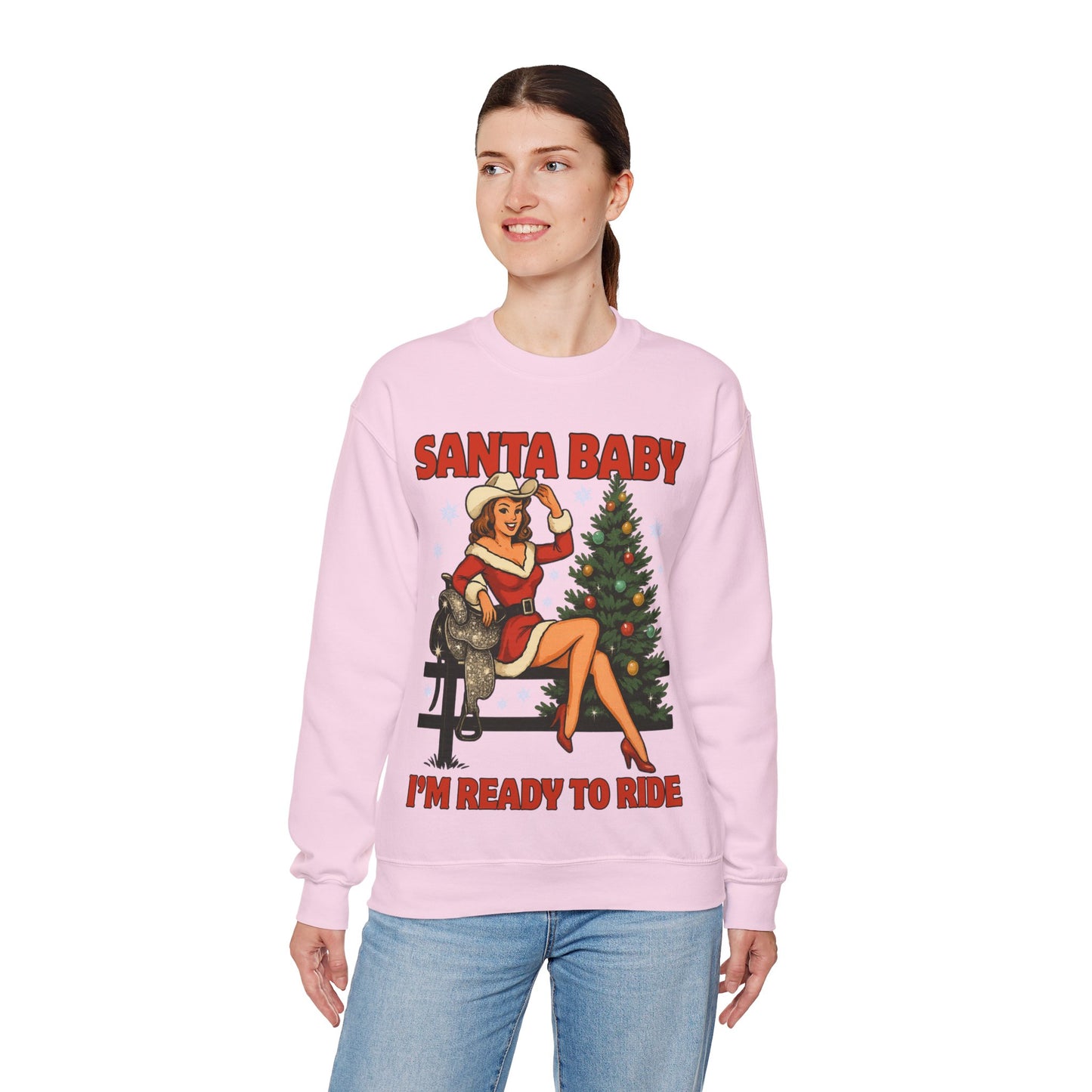 Santa Baby Ready To Ride Unisex Heavy Blend™ Crewneck Sweatshirt
