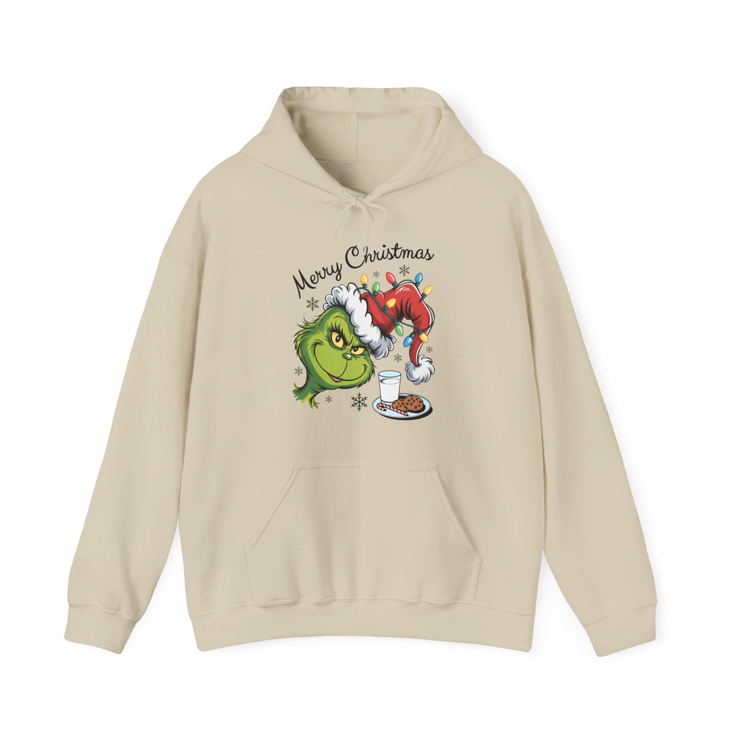 Christmas Grinch Milk & Cookies Unisex Heavy Blend™ Hooded Sweatshirt