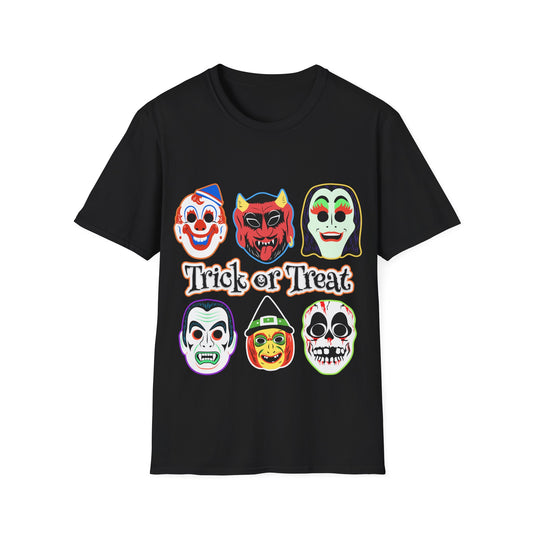 Trick or Treat Masks Unisex Softstyle T-Shirt