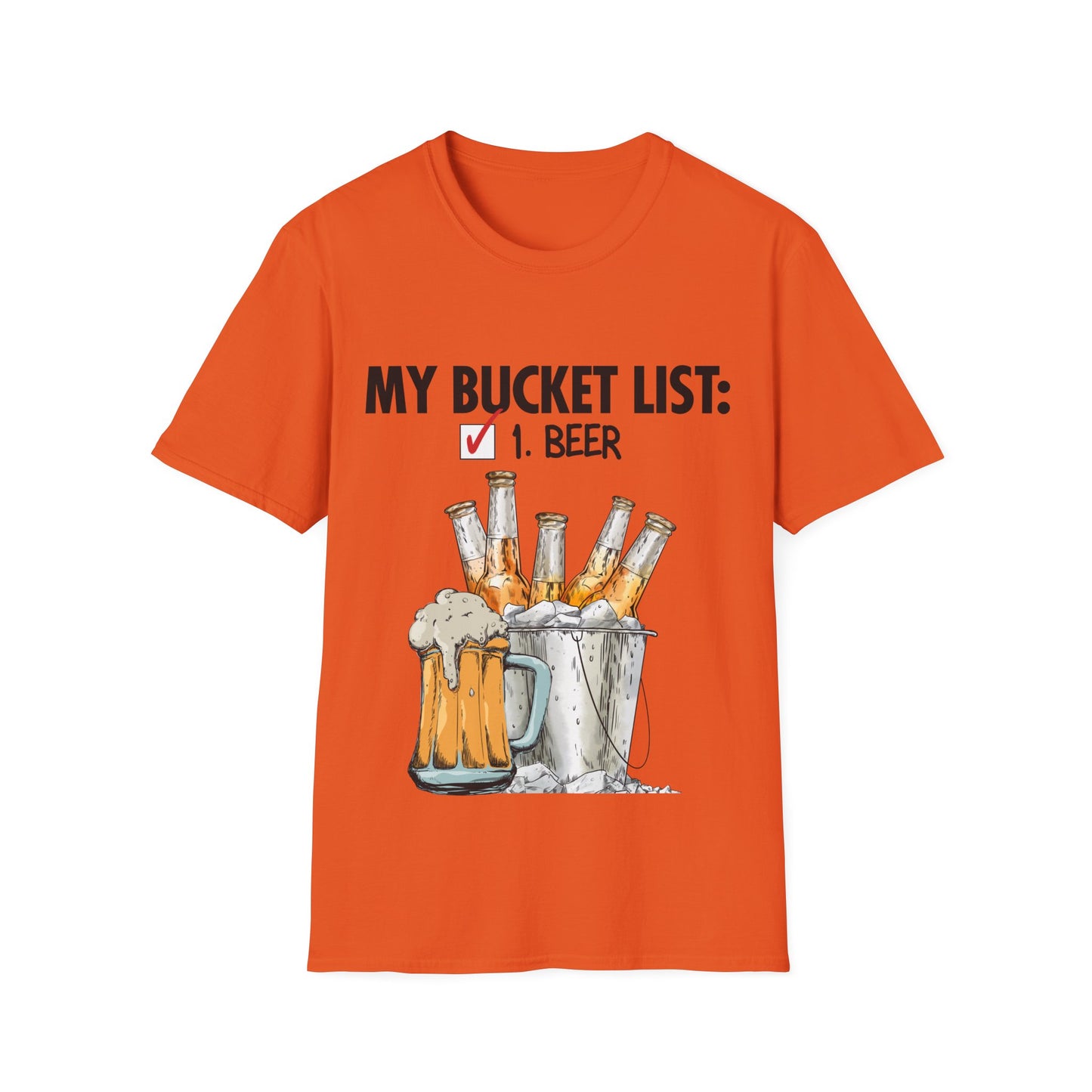 My Beer Bucket List Unisex Softstyle T-Shirt
