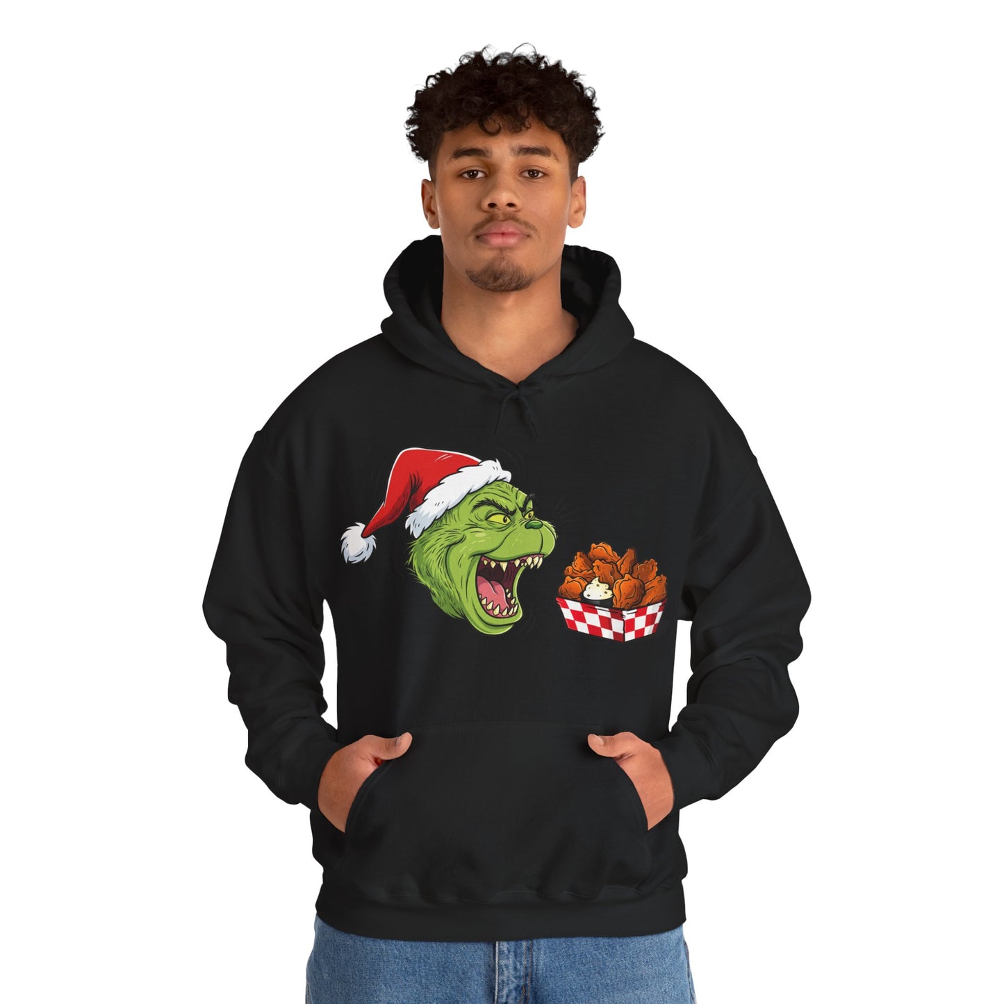 Grinch Buffalo Wings Unisex Heavy Blend™ Hooded Sweatshirt