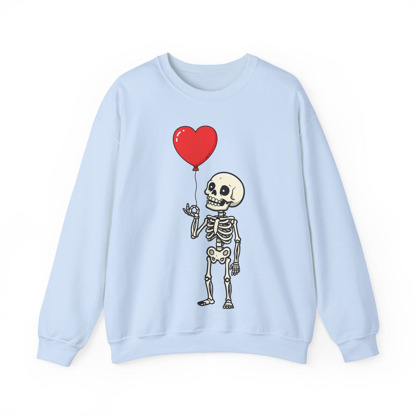 Heart Balloon Skeleton Unisex Heavy Blend™ Crewneck Sweatshirt