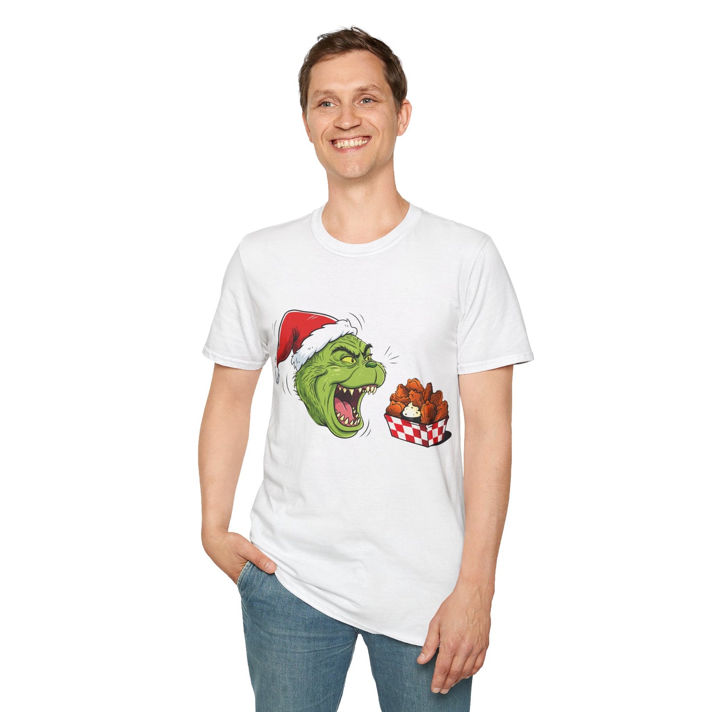 Grinch Buffalo Wings Unisex Softstyle T-Shirt