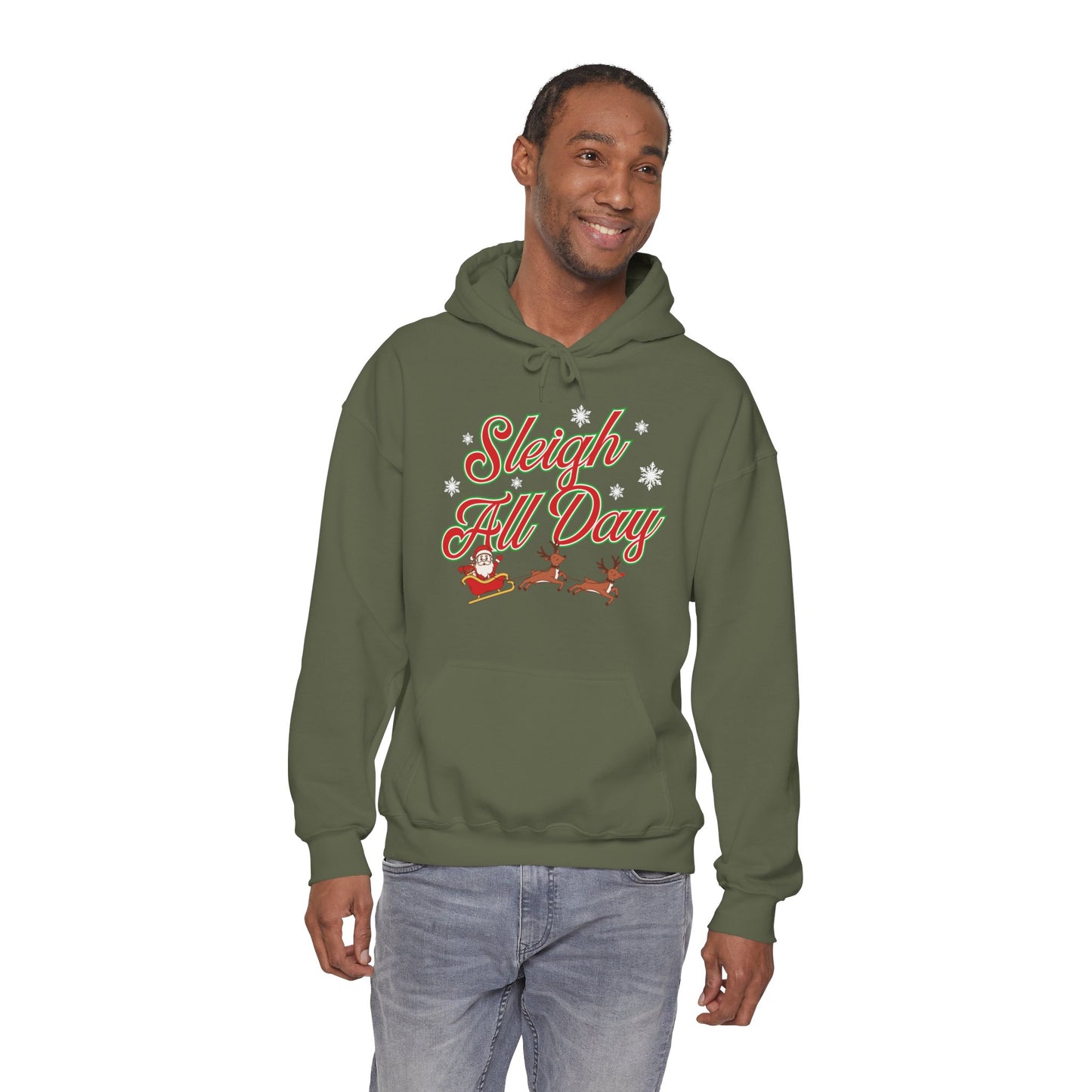 Sleigh All Day Santa Unisex Heavy Blend™ Hooded Sweatshirt