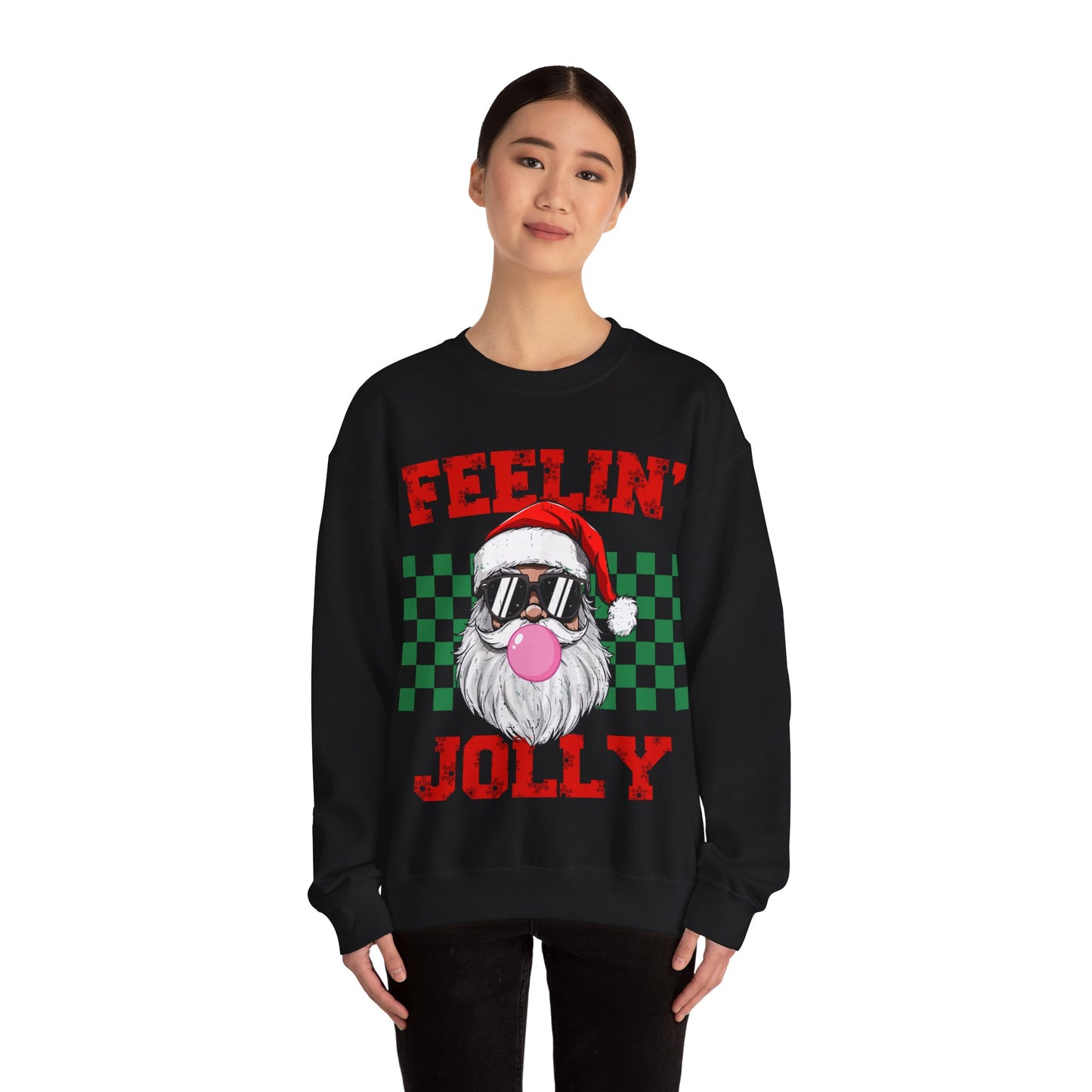 Santa Feelin' Jolly Unisex Heavy Blend™ Crewneck Sweatshirt