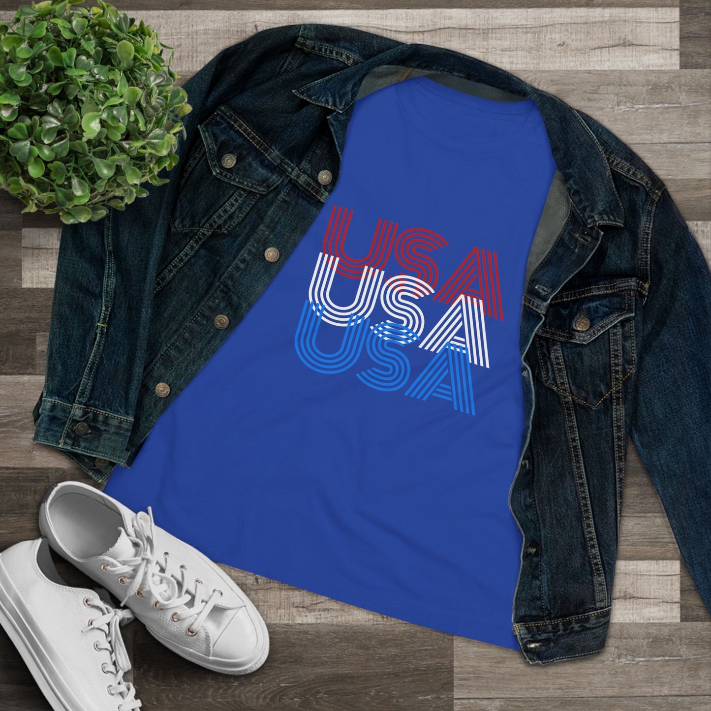 USA USA USA Women's Cotton Tee