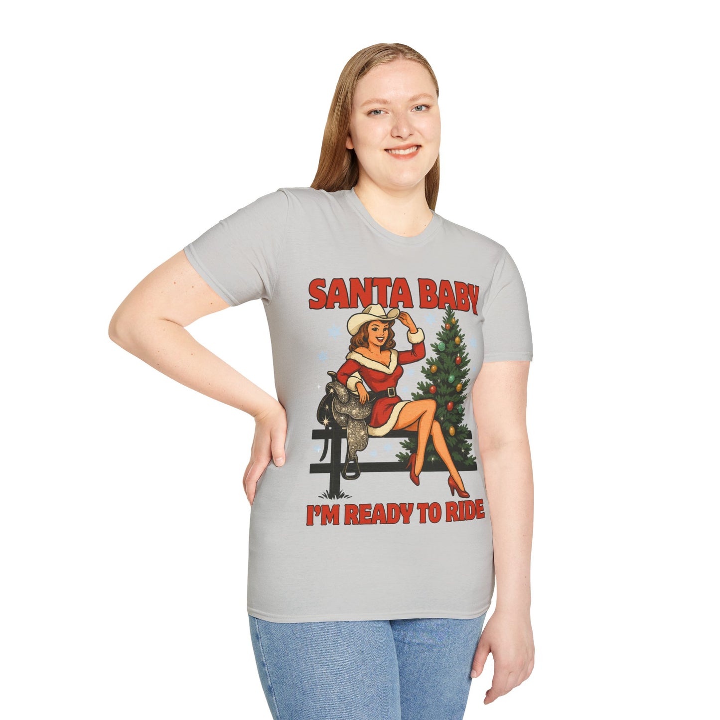 Santa Baby Ready To Ride Unisex Softstyle T-Shirt