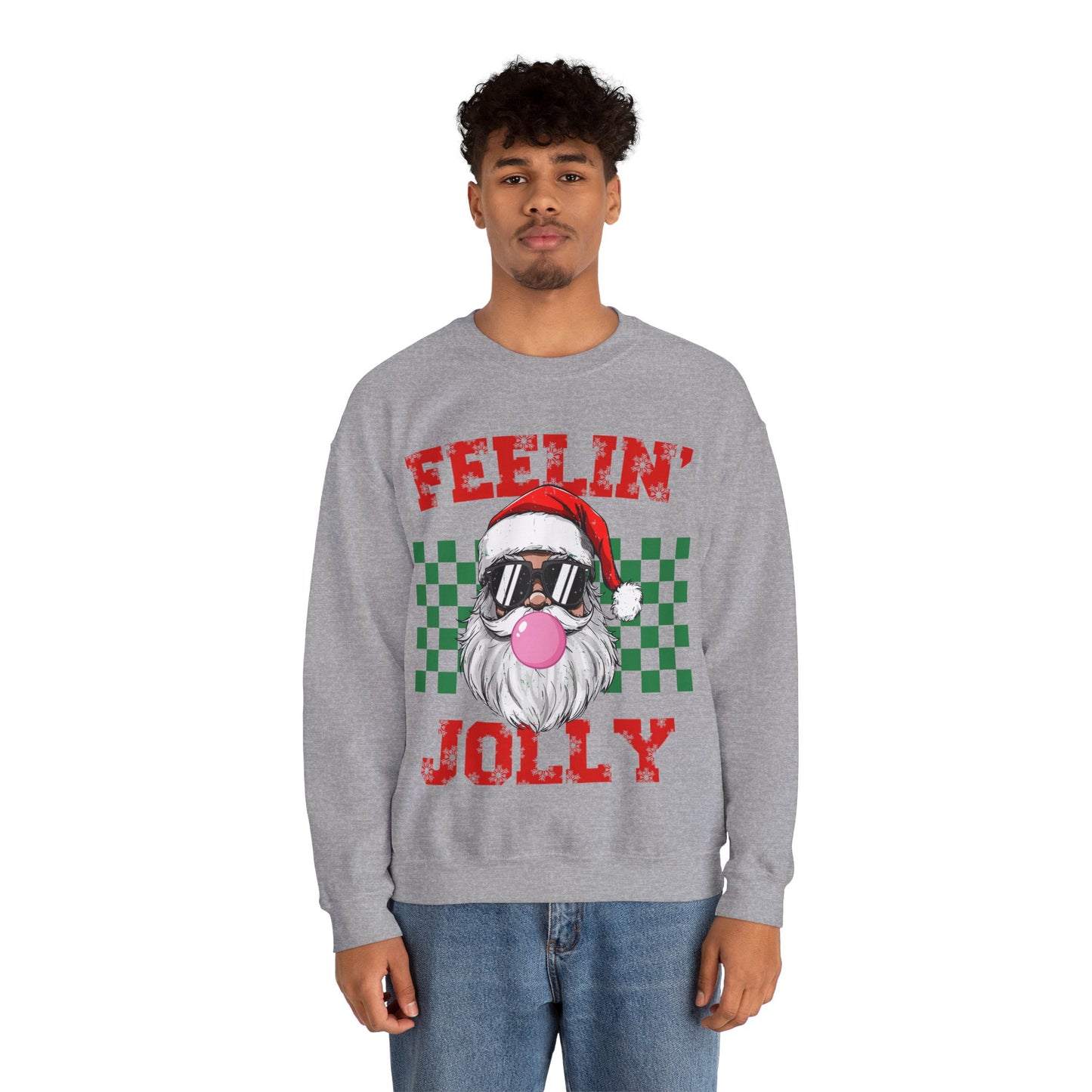 Santa Feelin' Jolly Unisex Heavy Blend™ Crewneck Sweatshirt