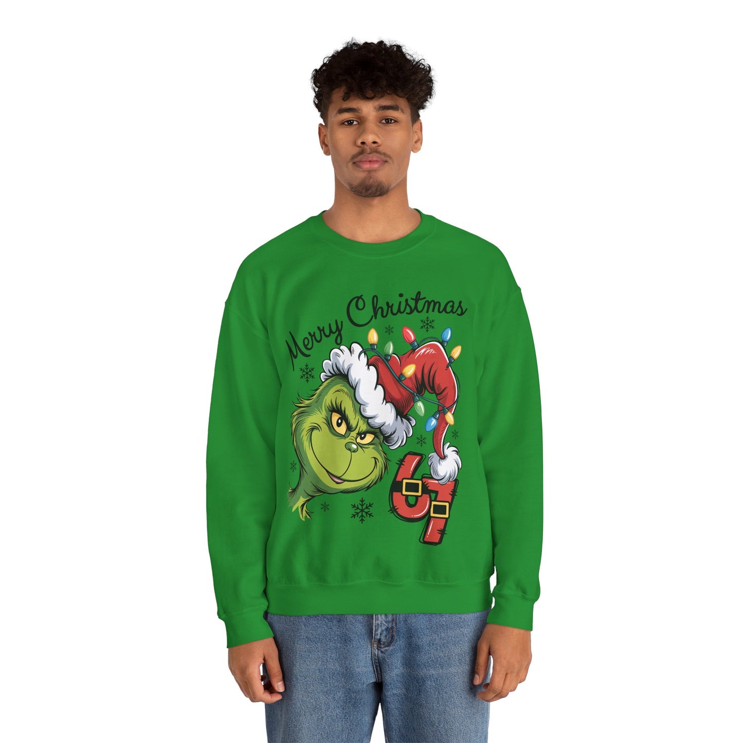 Grinch 6 7 Six Seven Unisex Heavy Blend™ Crewneck Sweatshirt