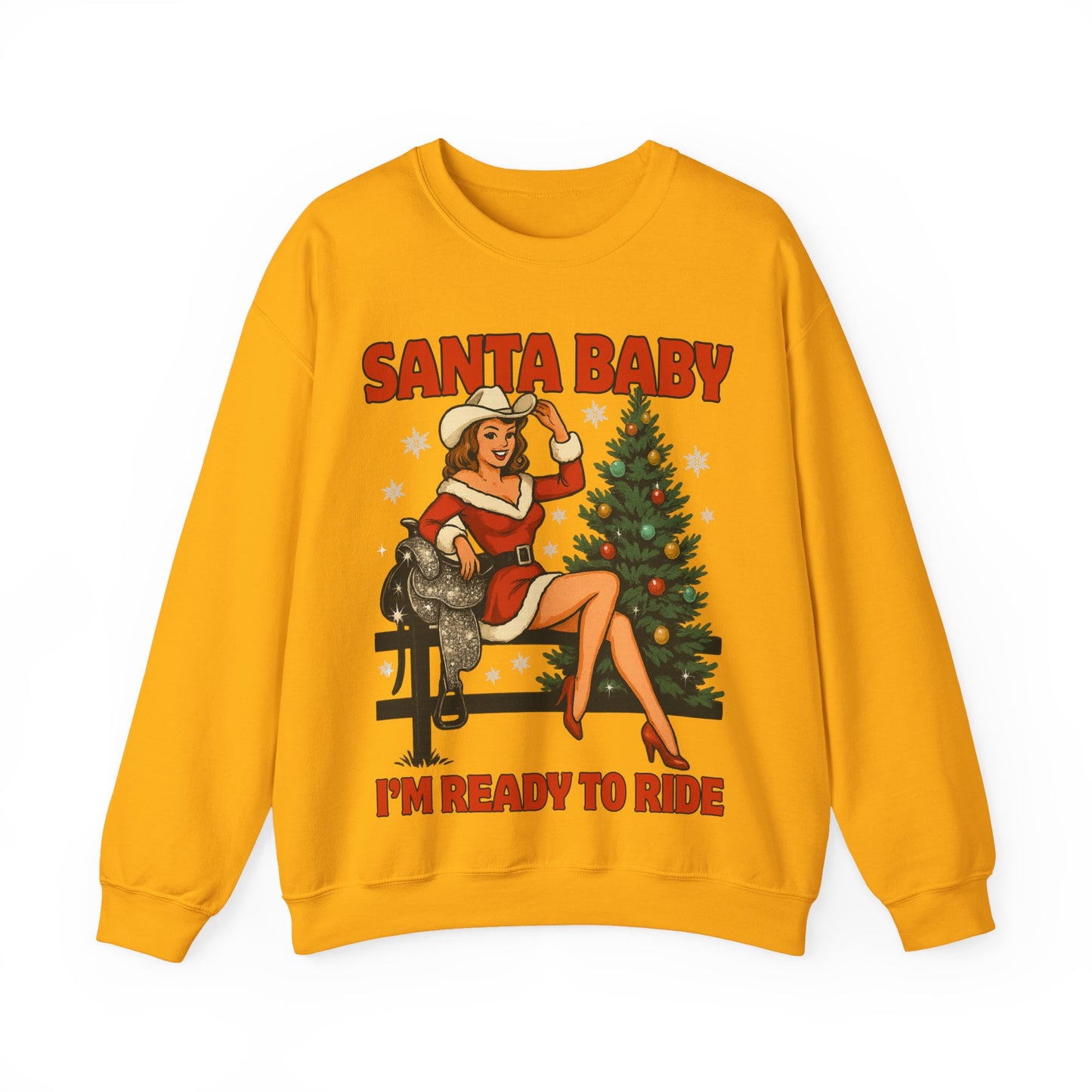 Santa Baby Ready To Ride Unisex Heavy Blend™ Crewneck Sweatshirt