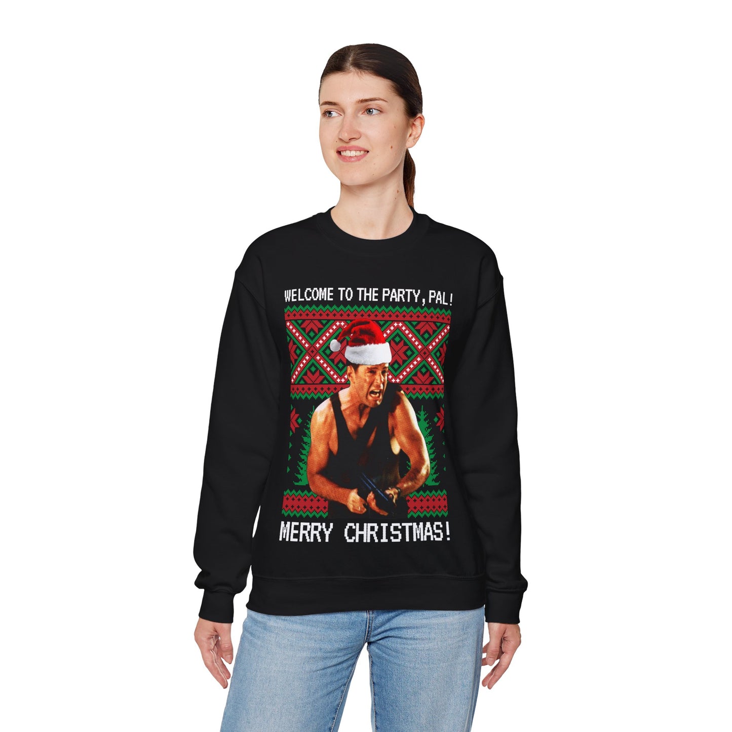 Merry Christmas McClane Unisex Heavy Blend™ Crewneck Sweatshirt