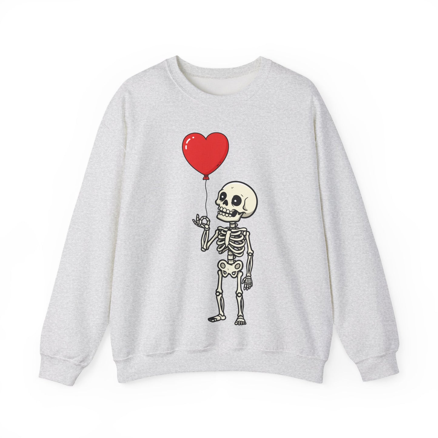 Heart Balloon Skeleton Unisex Heavy Blend™ Crewneck Sweatshirt