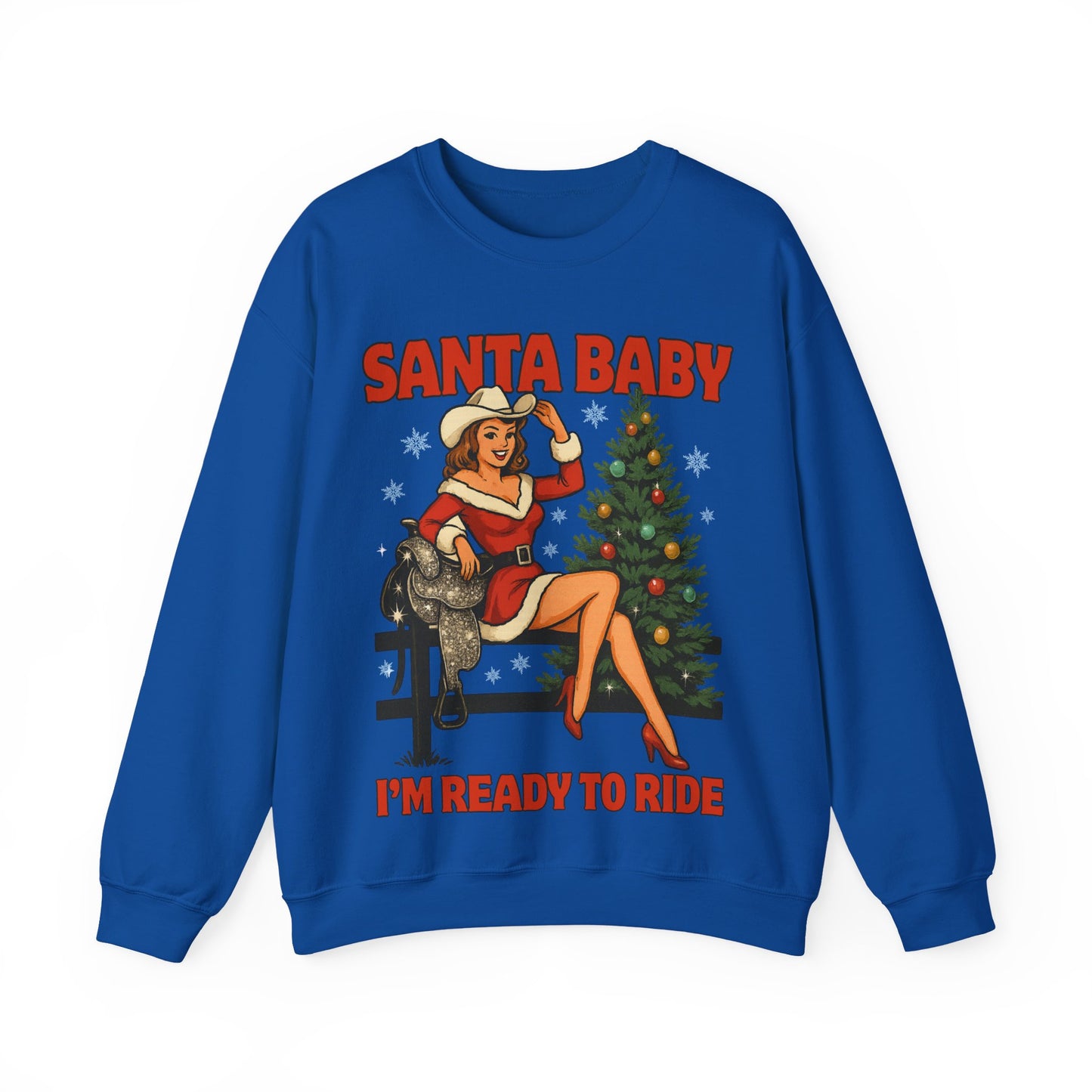Santa Baby Ready To Ride Unisex Heavy Blend™ Crewneck Sweatshirt