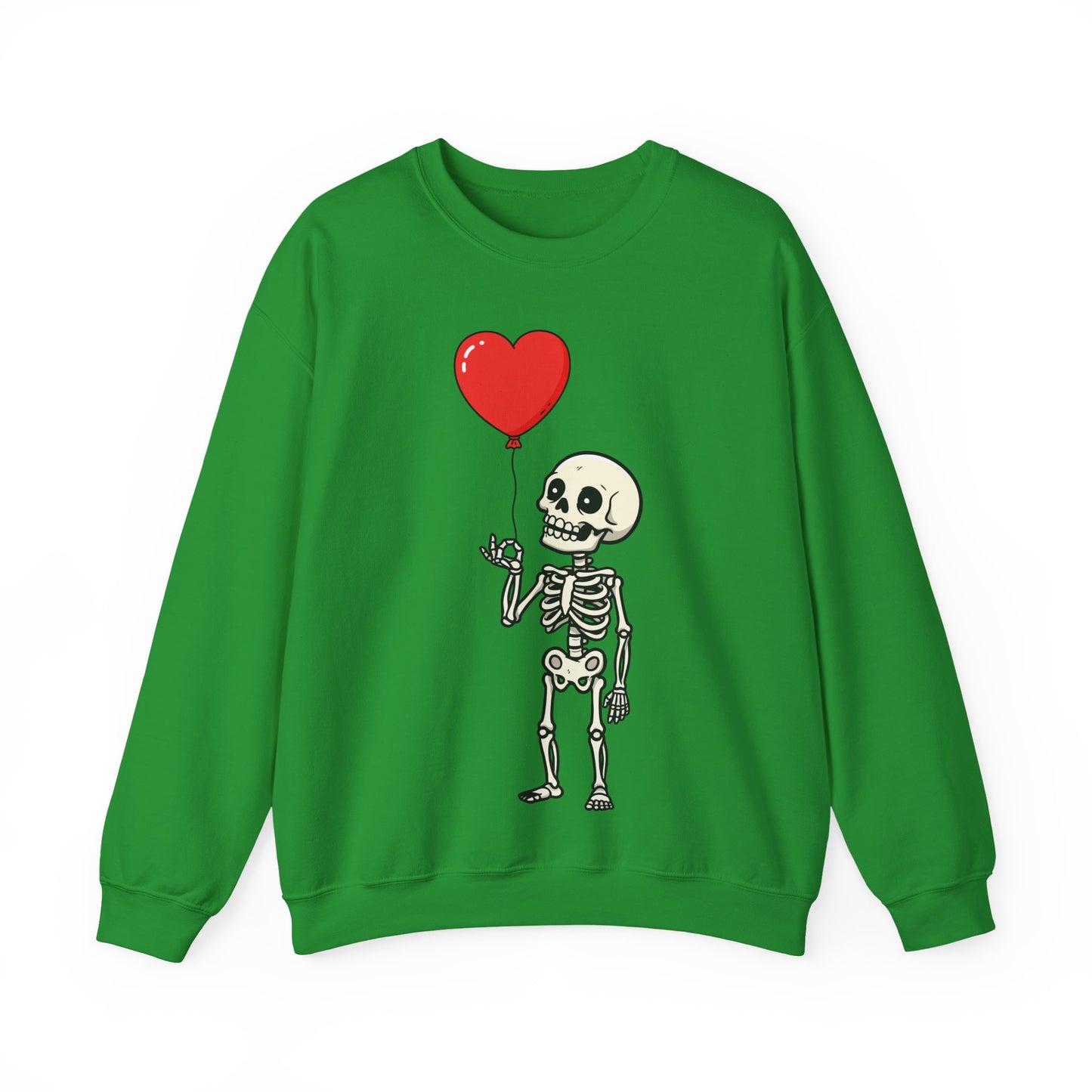 Heart Balloon Skeleton Unisex Heavy Blend™ Crewneck Sweatshirt