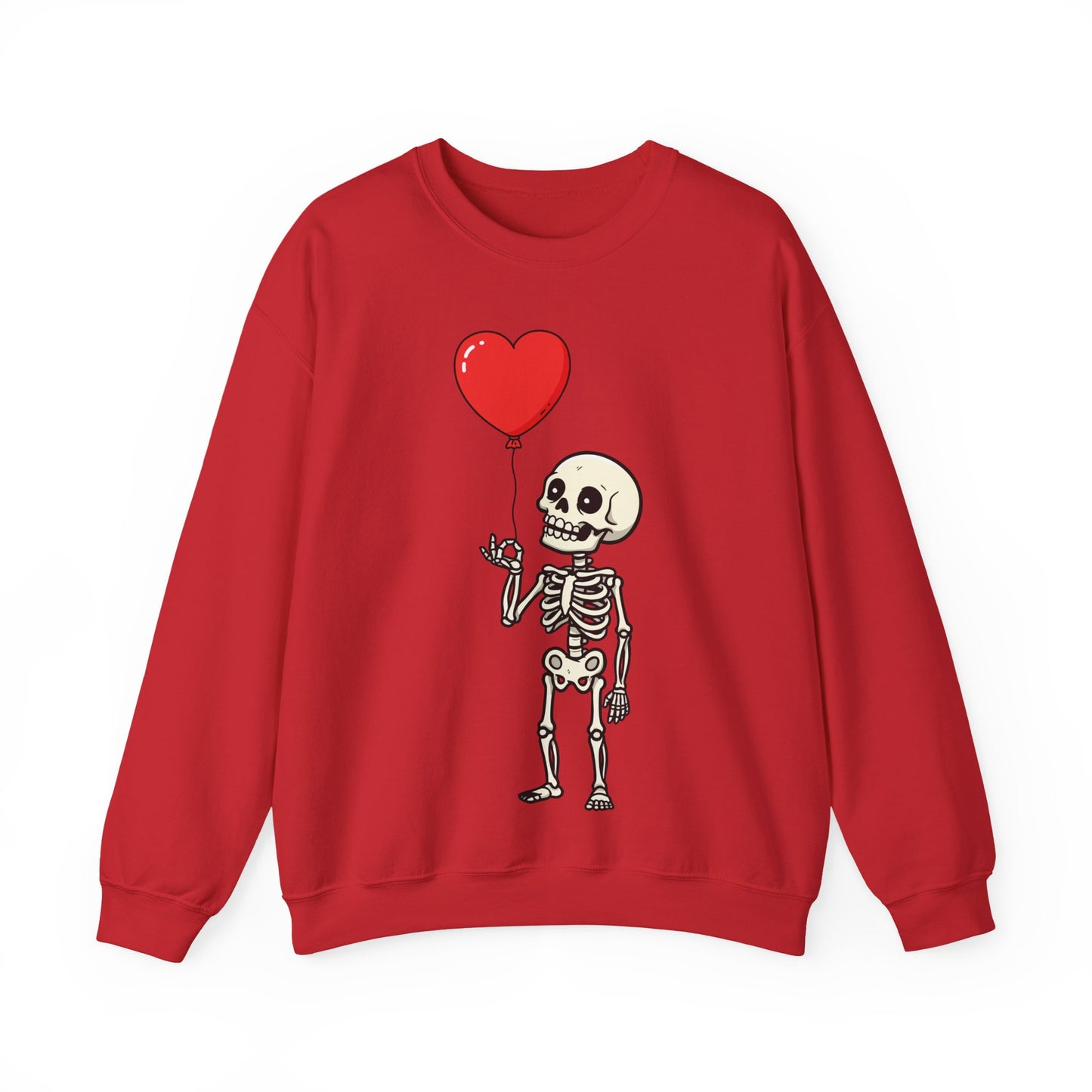 Heart Balloon Skeleton Unisex Heavy Blend™ Crewneck Sweatshirt