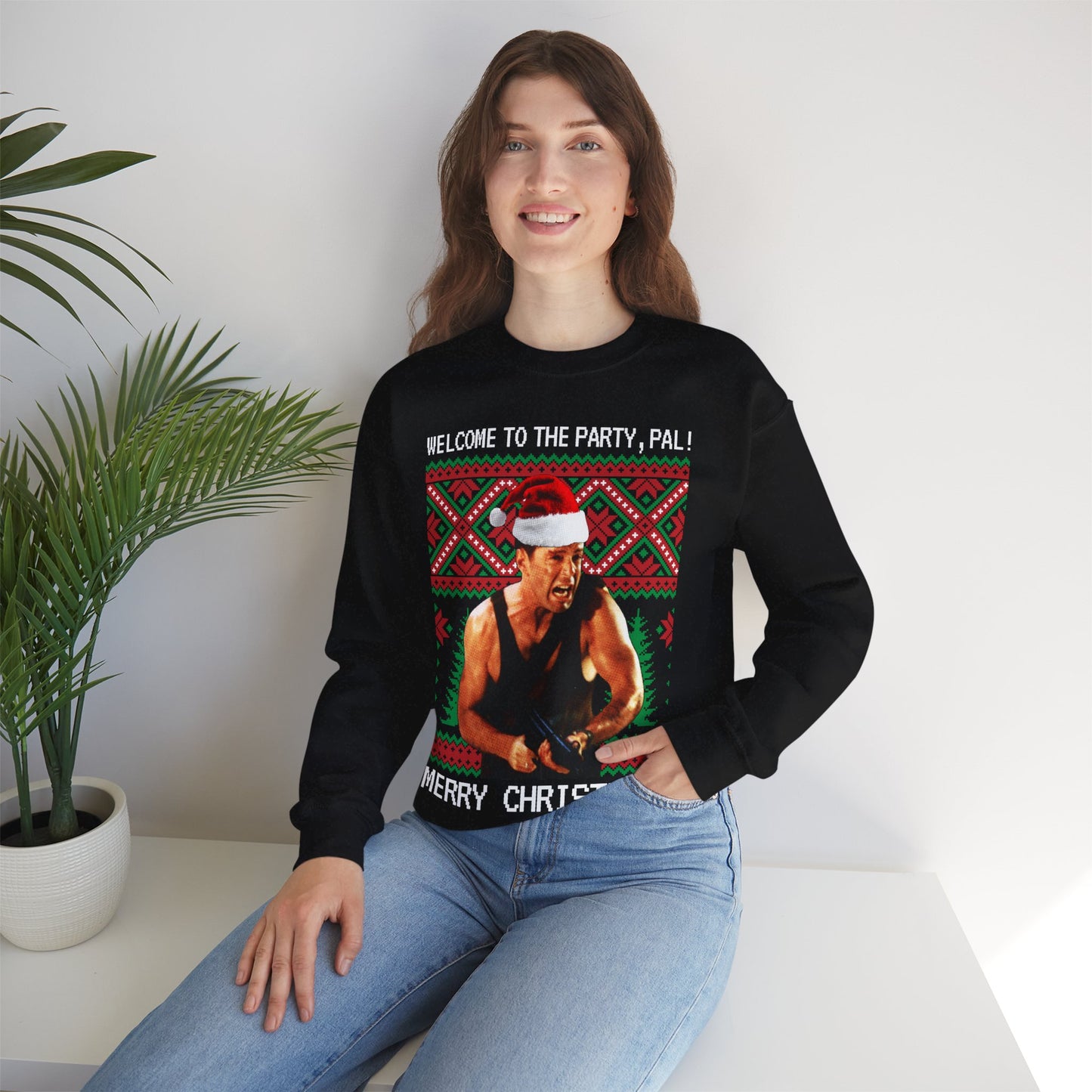 Merry Christmas McClane Unisex Heavy Blend™ Crewneck Sweatshirt