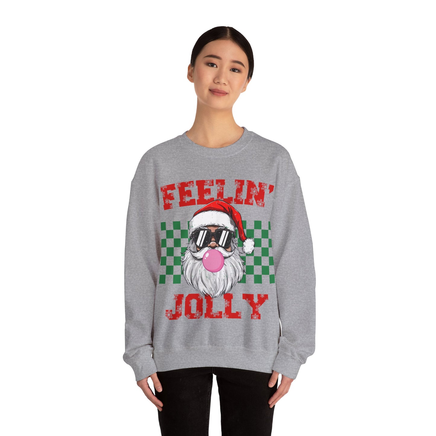 Santa Feelin' Jolly Unisex Heavy Blend™ Crewneck Sweatshirt