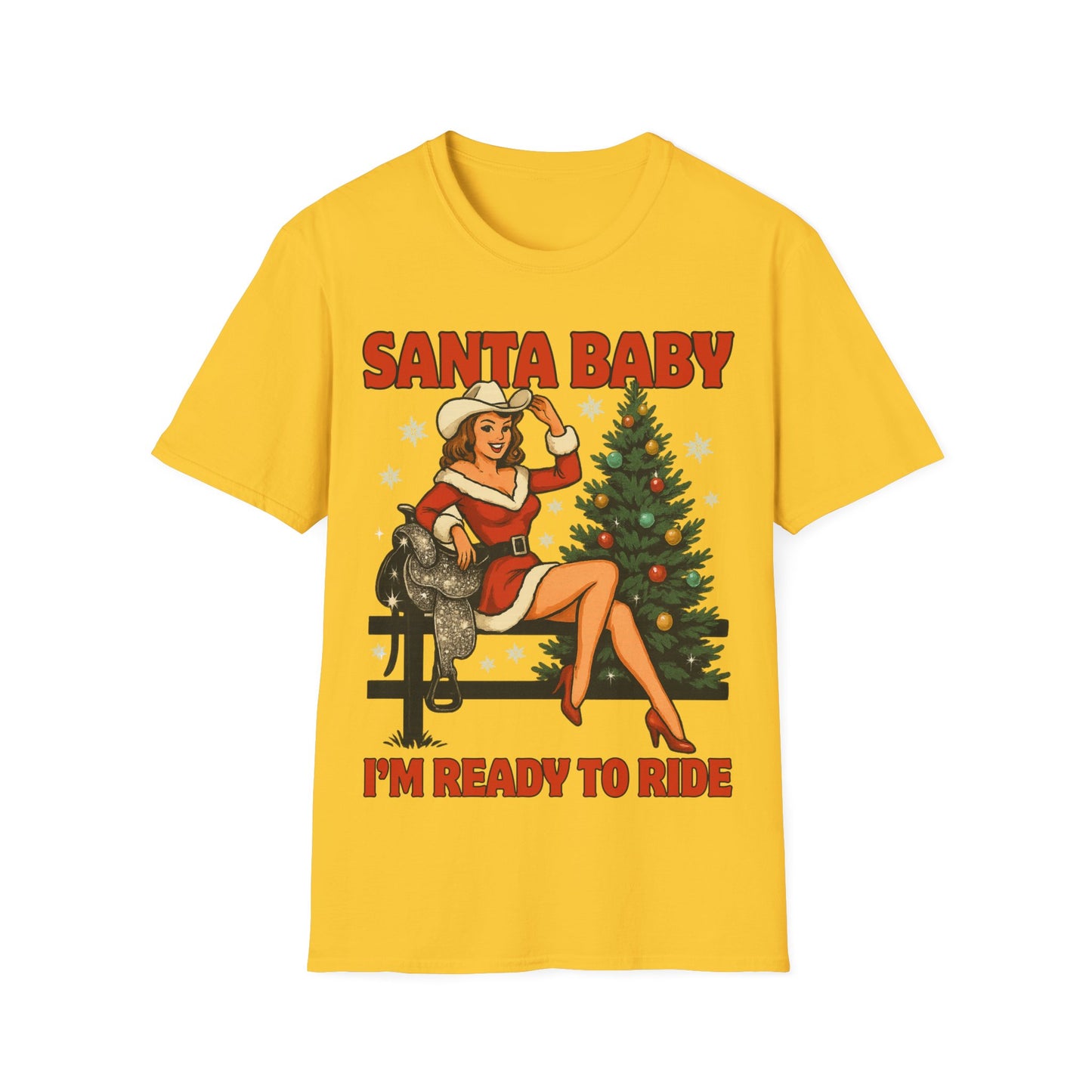 Santa Baby Ready To Ride Unisex Softstyle T-Shirt