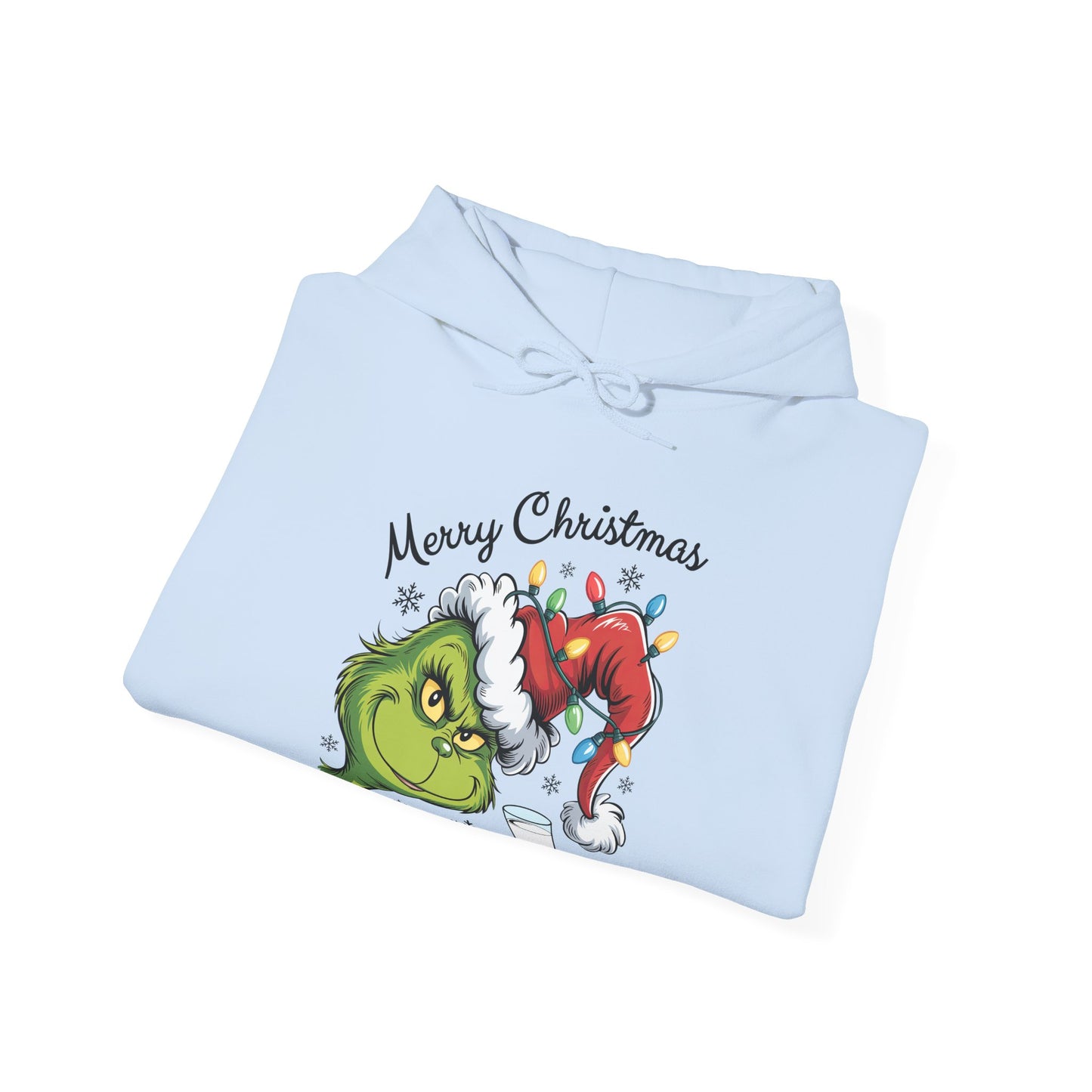 Christmas Grinch Milk & Cookies Unisex Heavy Blend™ Hooded Sweatshirt