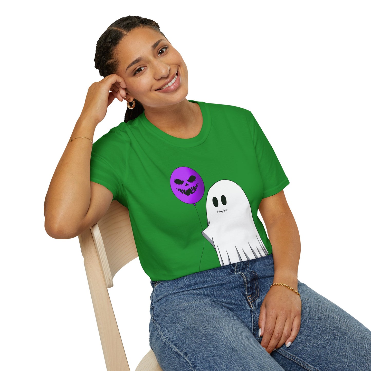 Halloween Balloon Ghost Unisex Softstyle T-Shirt