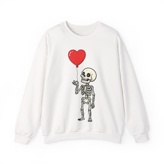 Heart Balloon Skeleton Unisex Heavy Blend™ Crewneck Sweatshirt